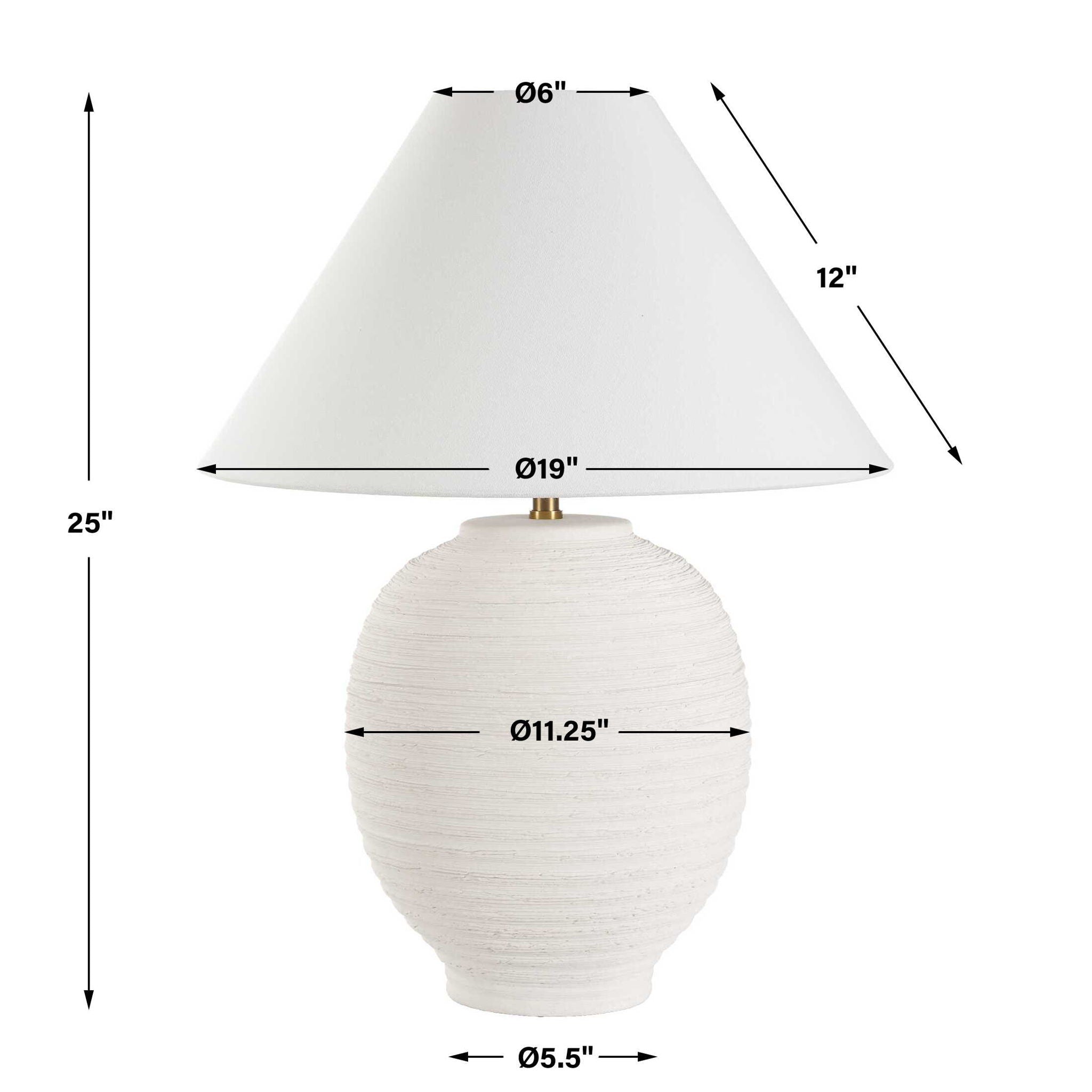 Rocio - Ceramic Table Lamp - White