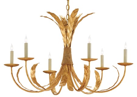 Gold Leaves Chandelier