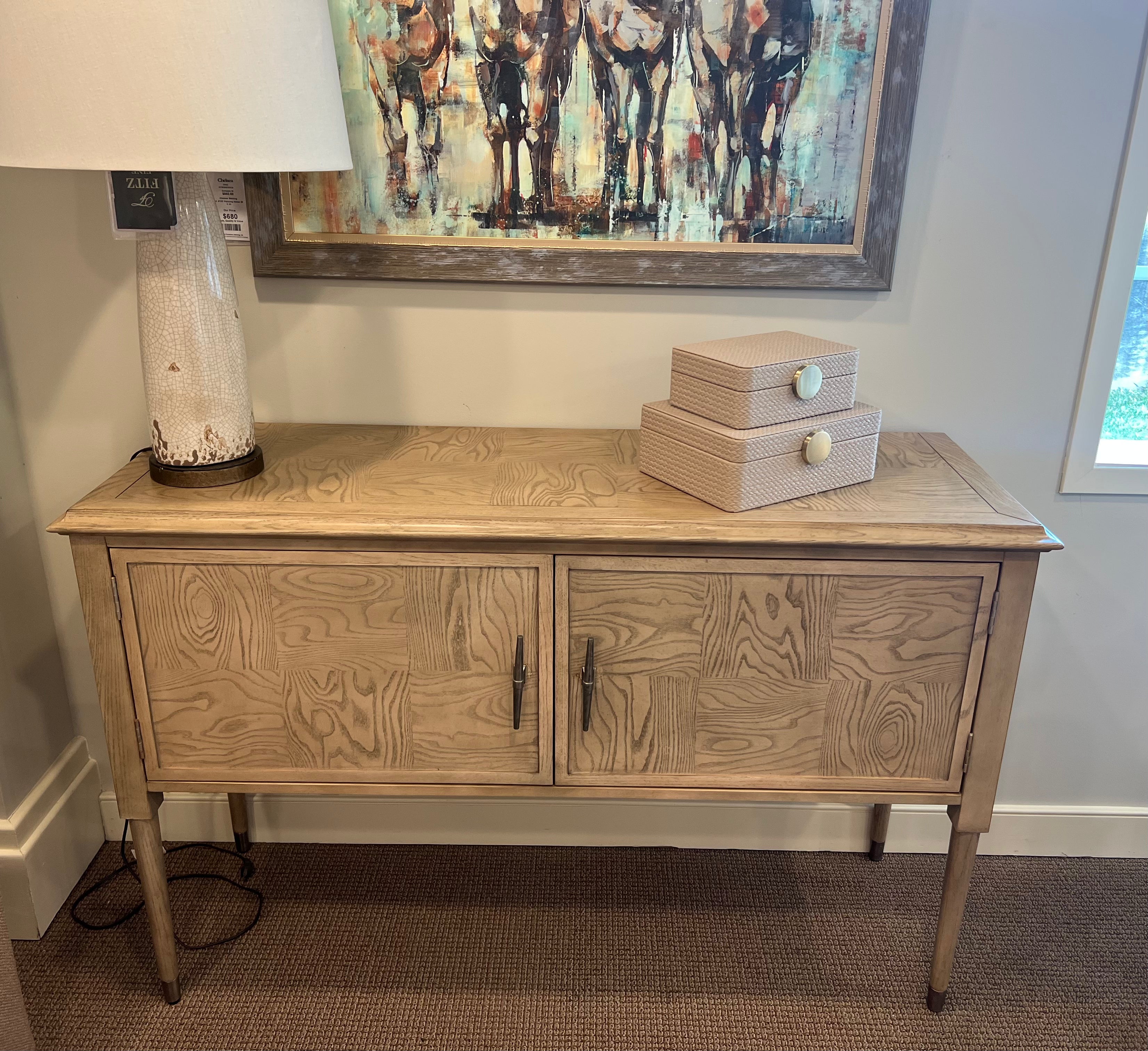 Beige Wood Sideboard - Harvidon