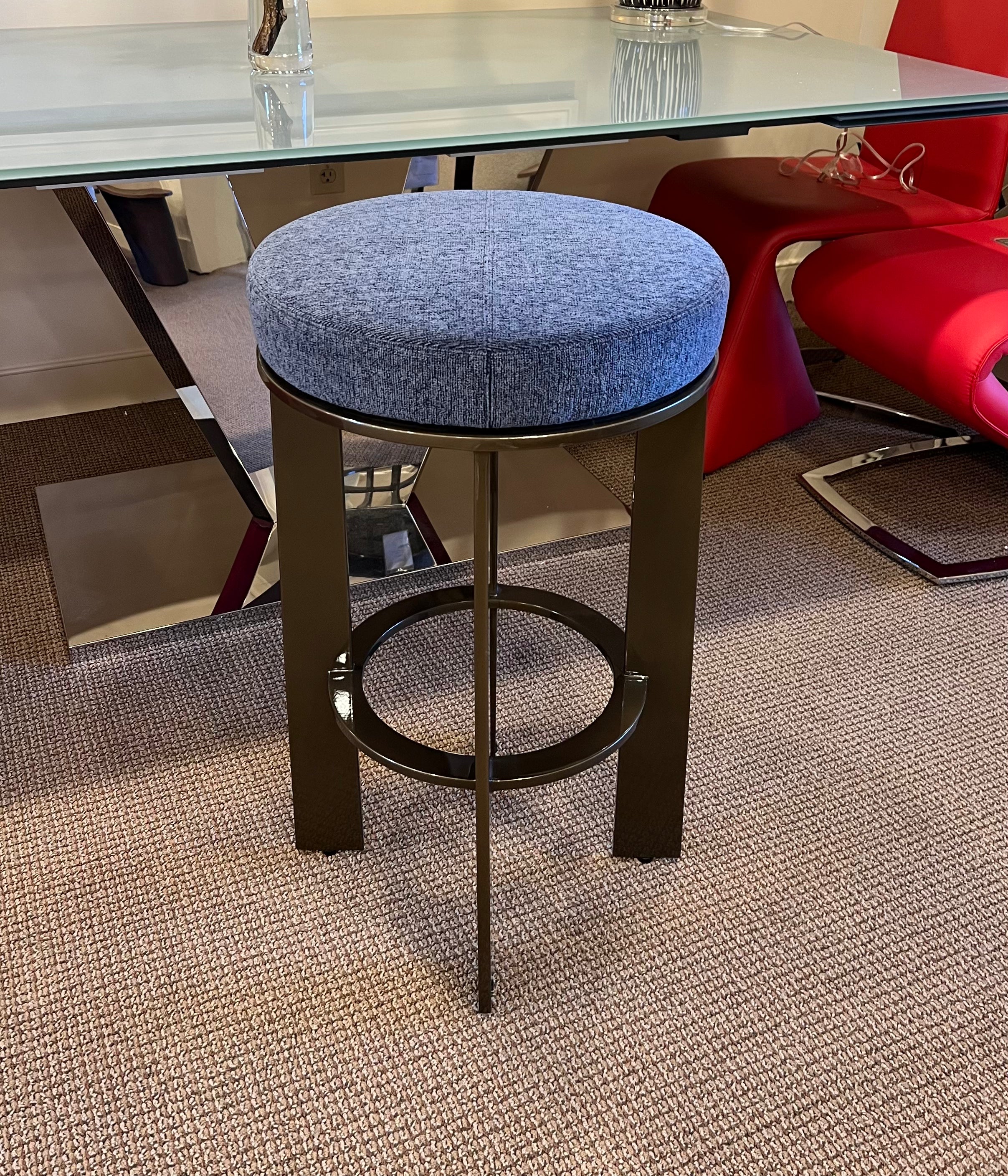 Counter Stool with Upholstered Swivel Seat