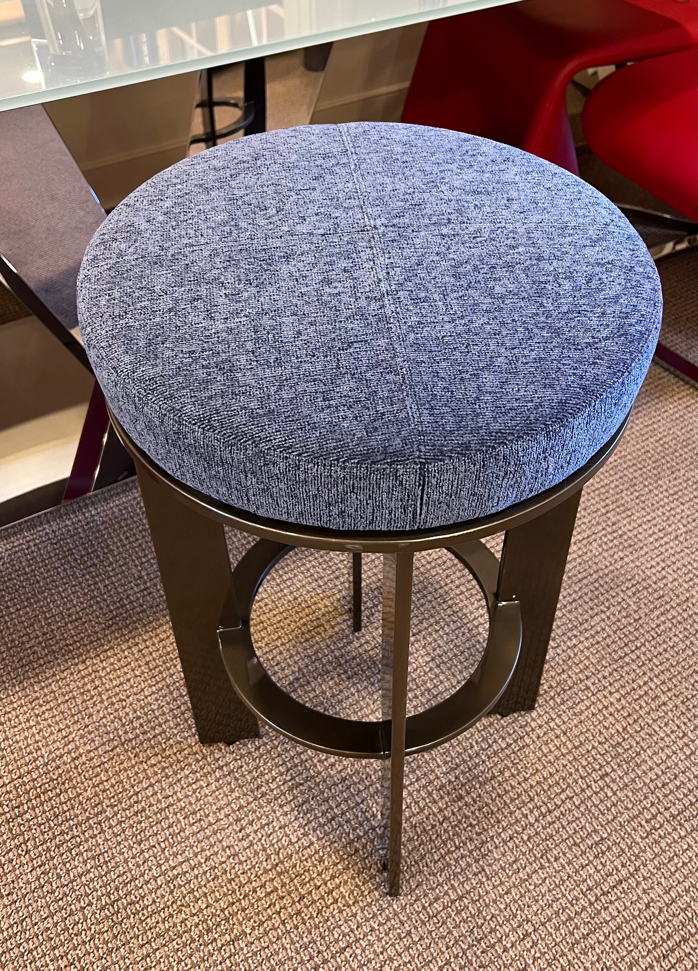 Counter Stool with Upholstered Swivel Seat