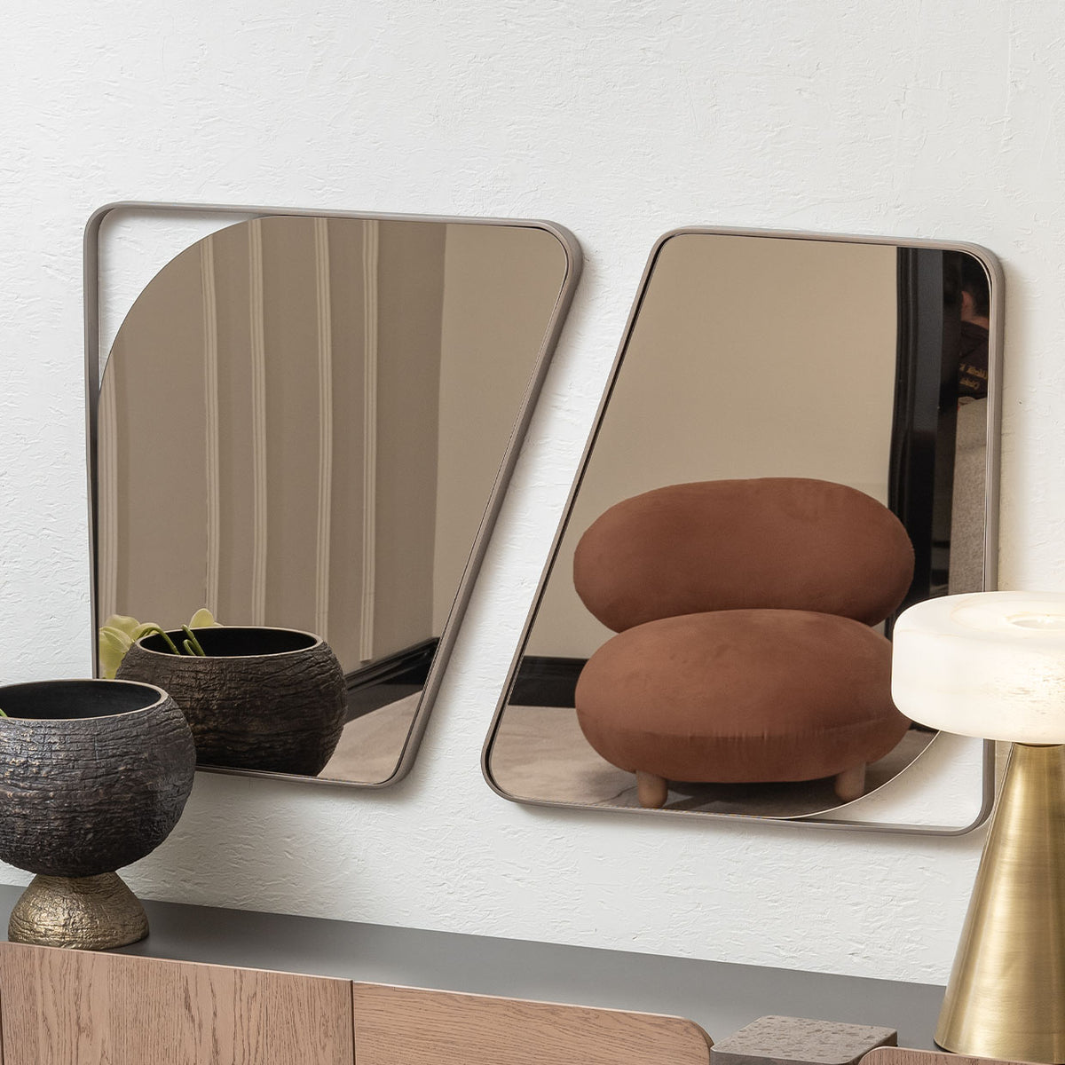 Michael Amini Bristol Point Wall Mirror — detail view
