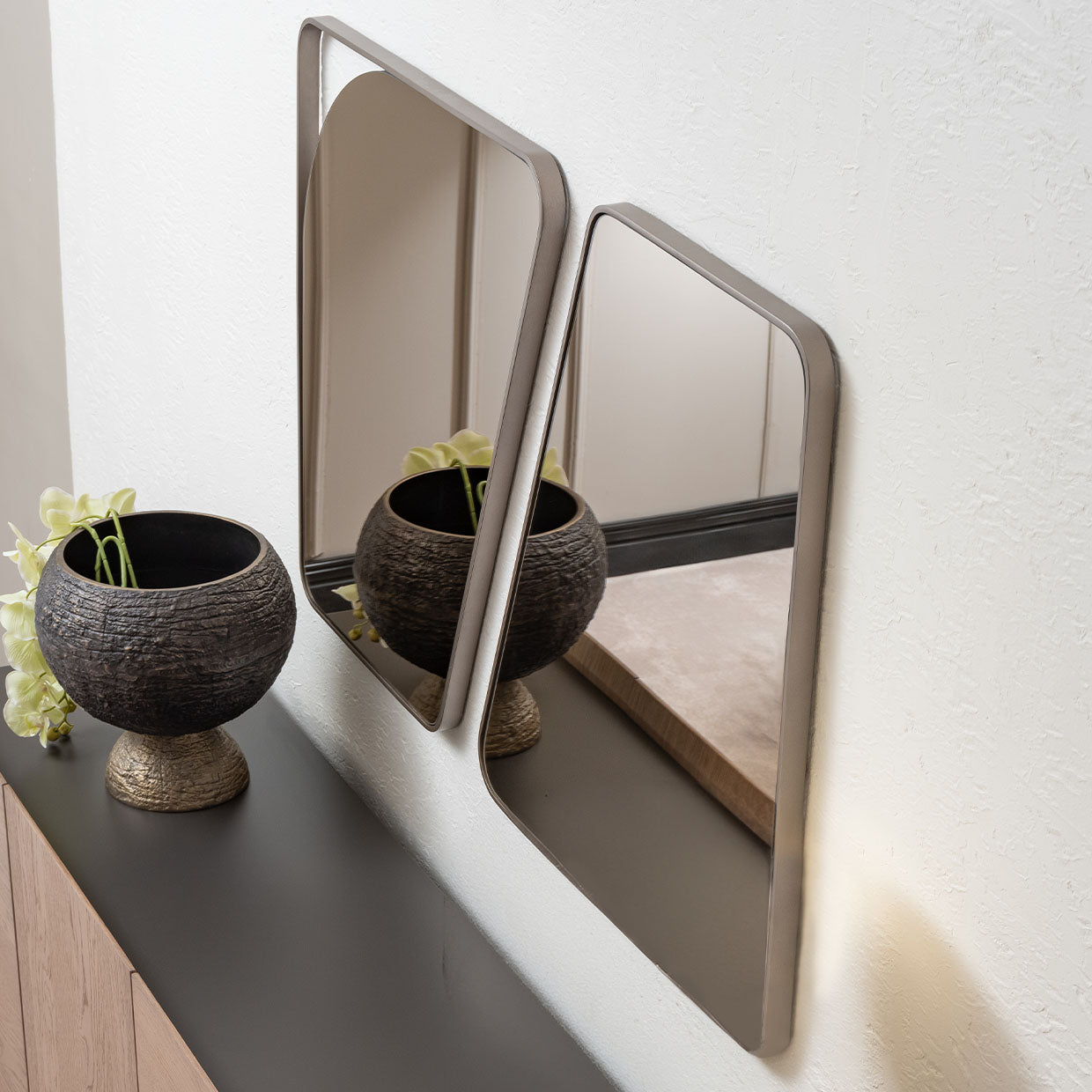 Michael Amini Bristol Point Wall Mirror — lifestyle view