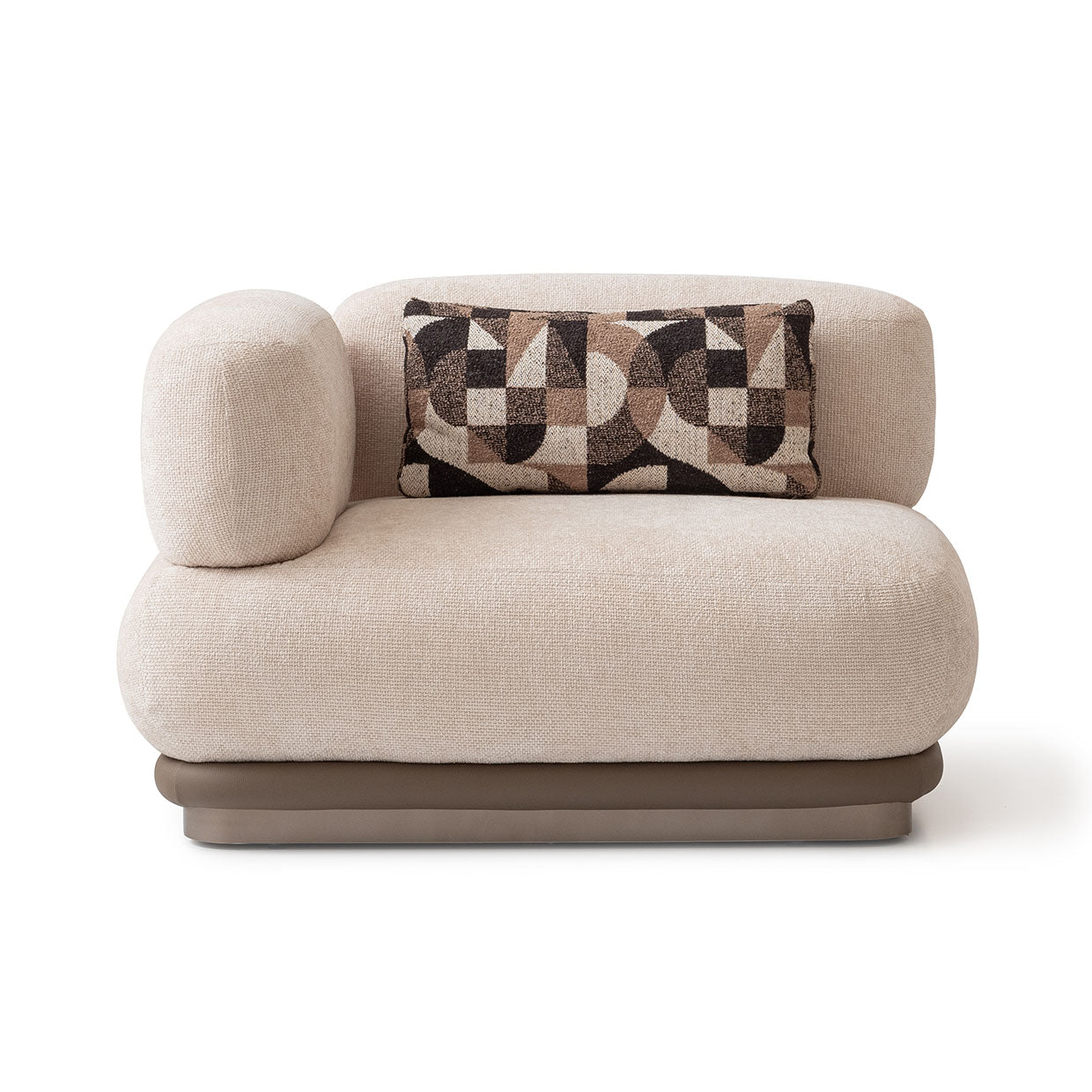 Michael Amini Bristol Point LAF Chair Saddle Brown