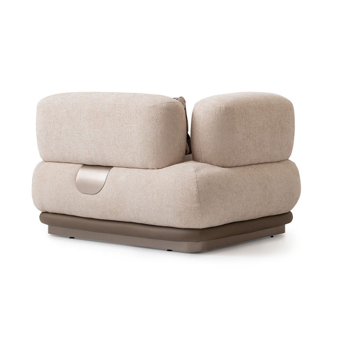 Michael Amini Bristol Point LAF Chair Saddle Brown — detail or alternate view