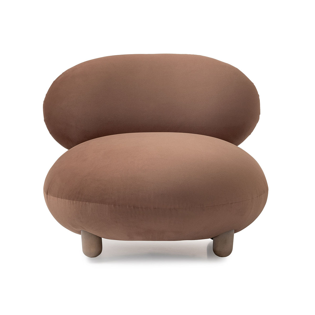 Michael Amini Bristol Point Accent Chair Saddle Brown