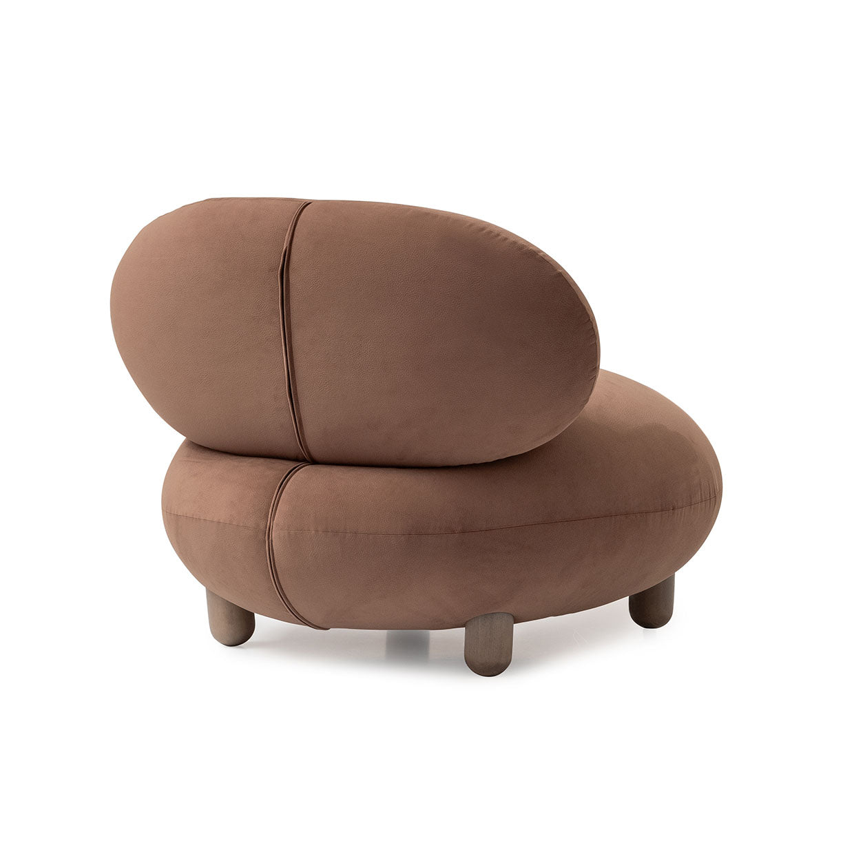 Michael Amini Bristol Point Accent Chair Saddle Brown — detail or alternate view