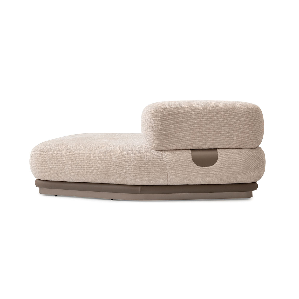 Michael Amini Bristol Point Armless Chaise Saddle Brown — detail or alternate view