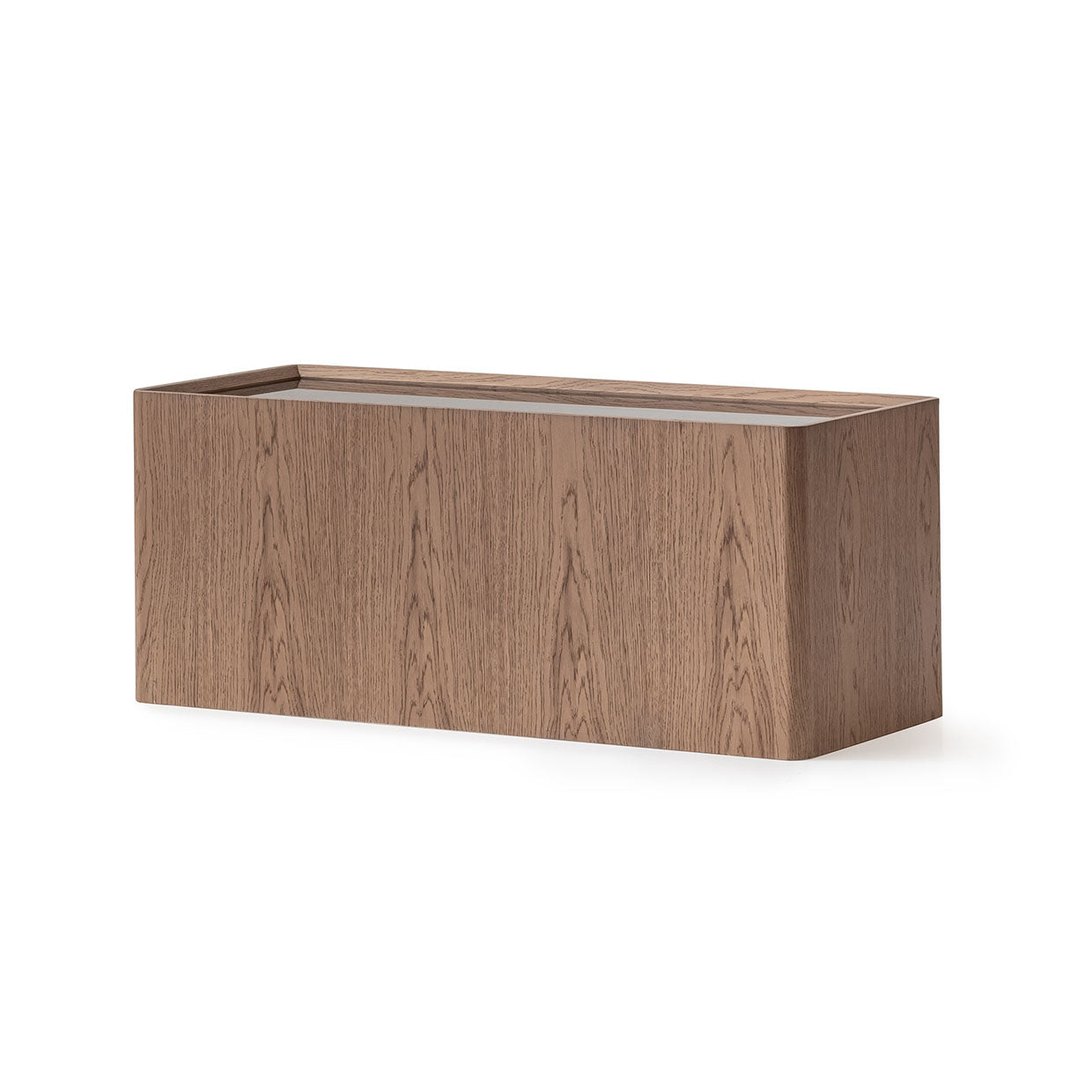 Michael Amini Bristol Point Sectional Table Saddle Brown — detail or alternate view