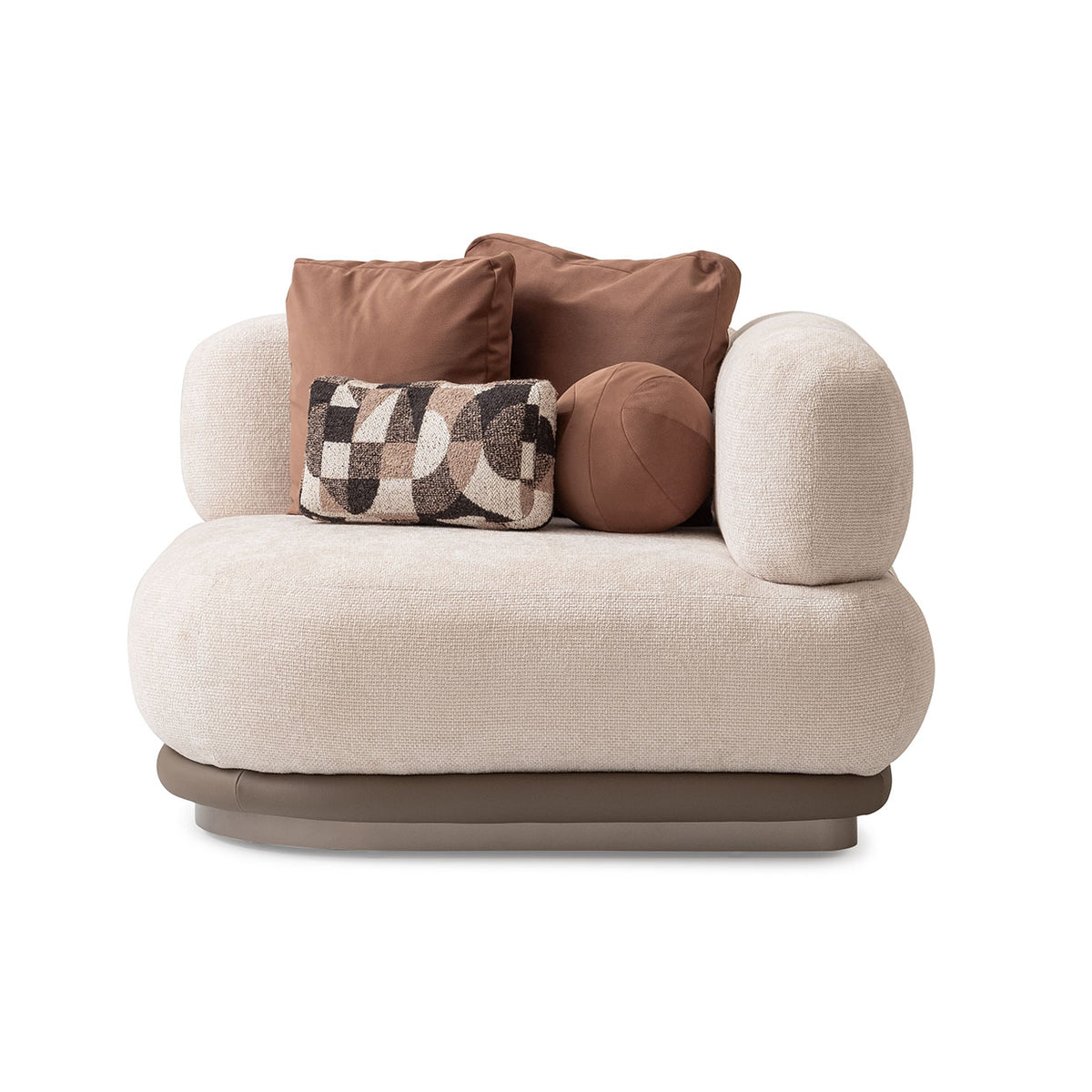 Michael Amini Bristol Point Corner Unit Saddle Brown — detail or alternate view