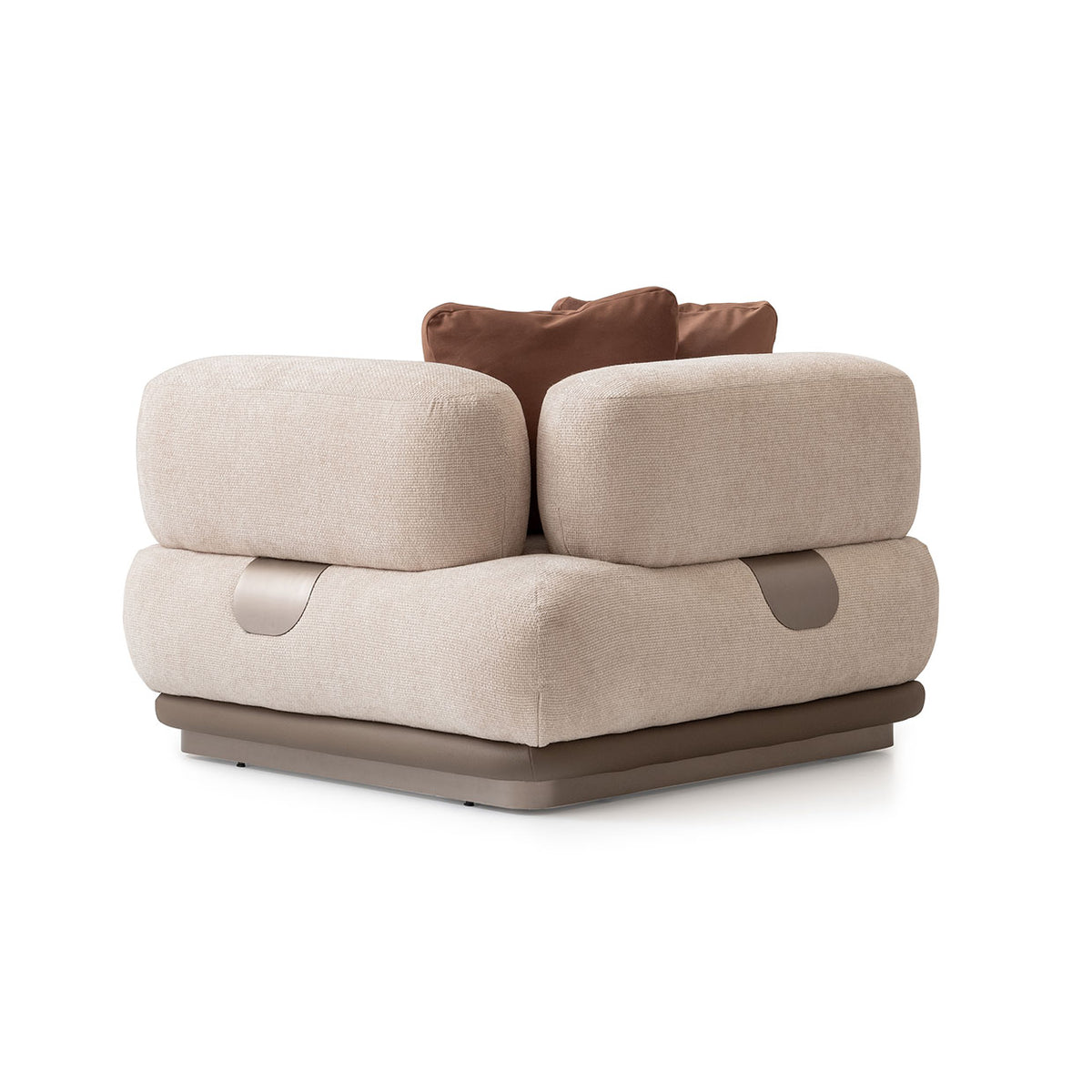 Michael Amini Bristol Point Corner Unit Saddle Brown — detail or alternate view