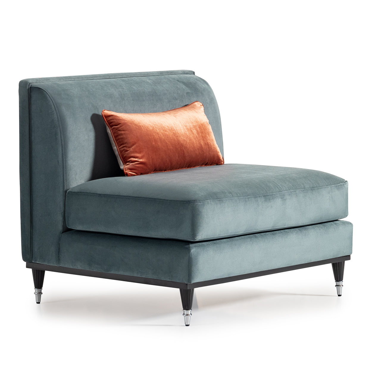 La Francaise Slipper Chair - Azure/Black