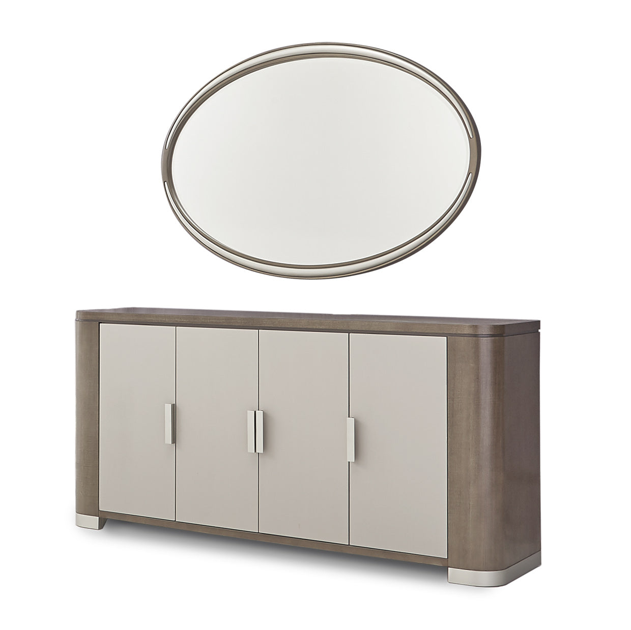 Roxbury Park Sideboard & Mirror - Slate