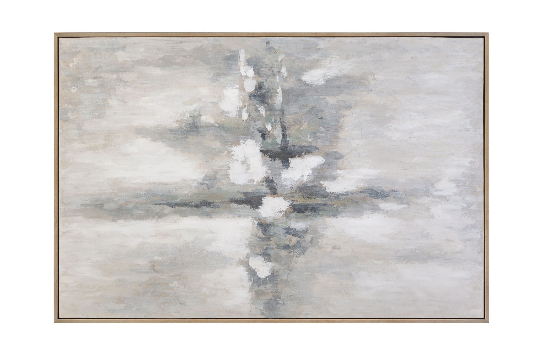 Quiet Reflection Framed Canvas - Silver