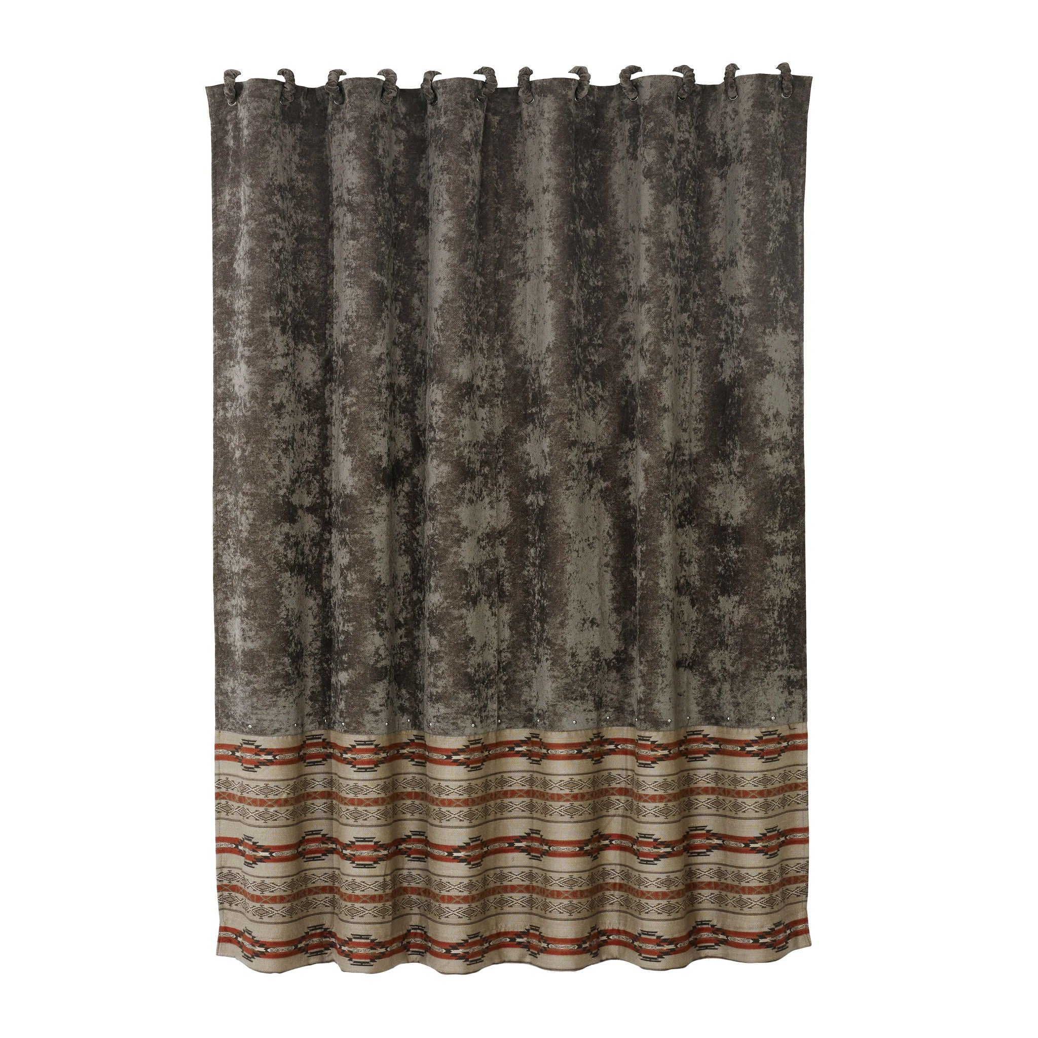 Silverado - Velvet Shower Curtain - Charcoal