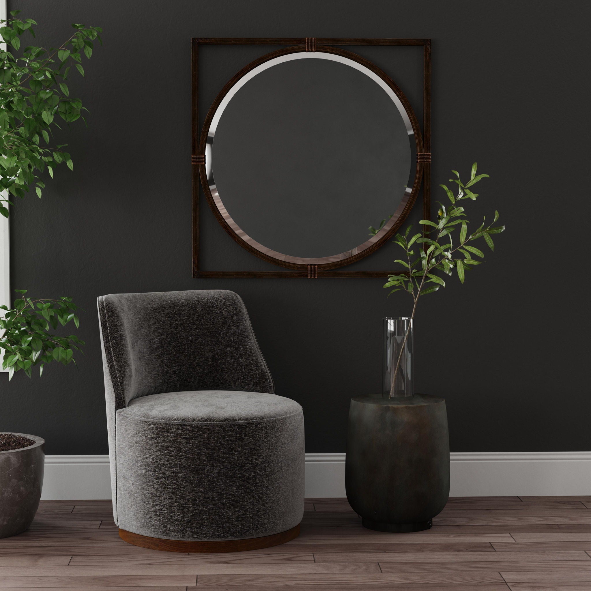 Burke - Accent Chair - Dark Gray