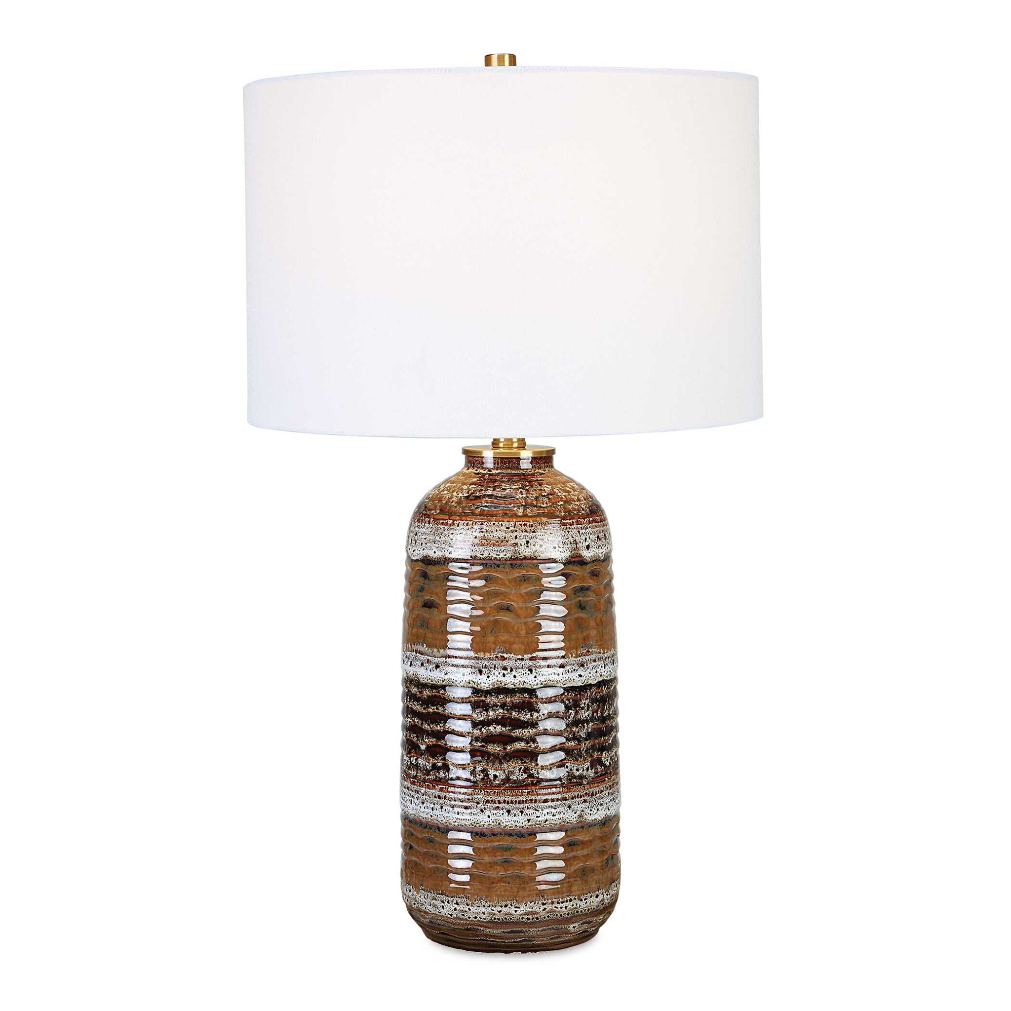Roan - Artisian Table Lamp - Dark Brown