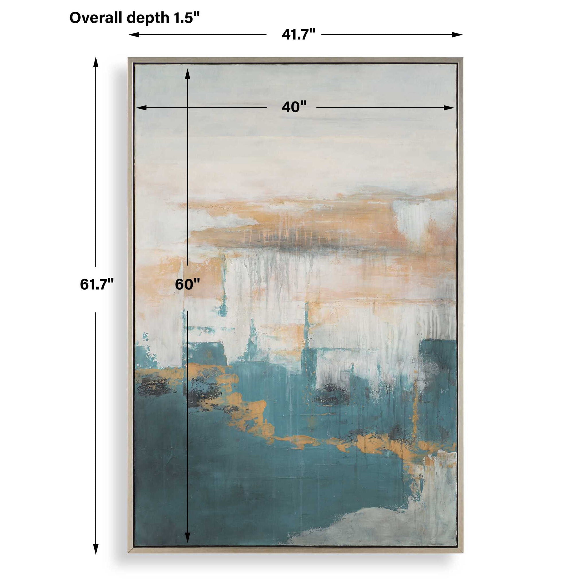 Eastside - Abstract Coastal Art - Black / Blue / Brown / Gray / Orange / Pink