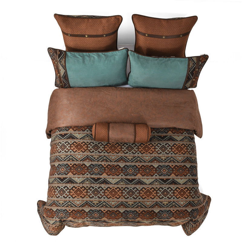 Rio Grande - Twin Duvet Cover Set (Set of 5) - Brown