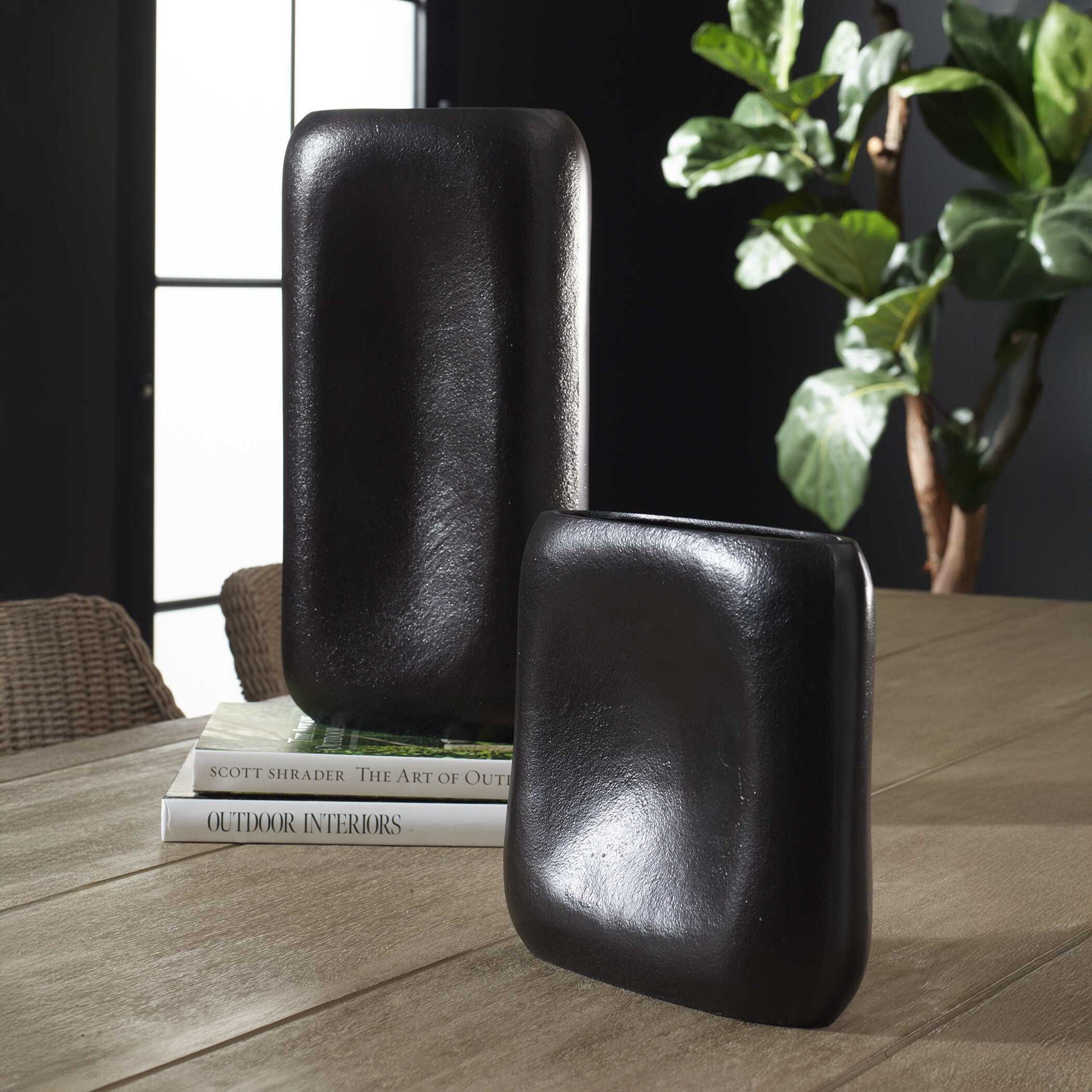 Anodic - Vases (Set of 2) - Dark Brown