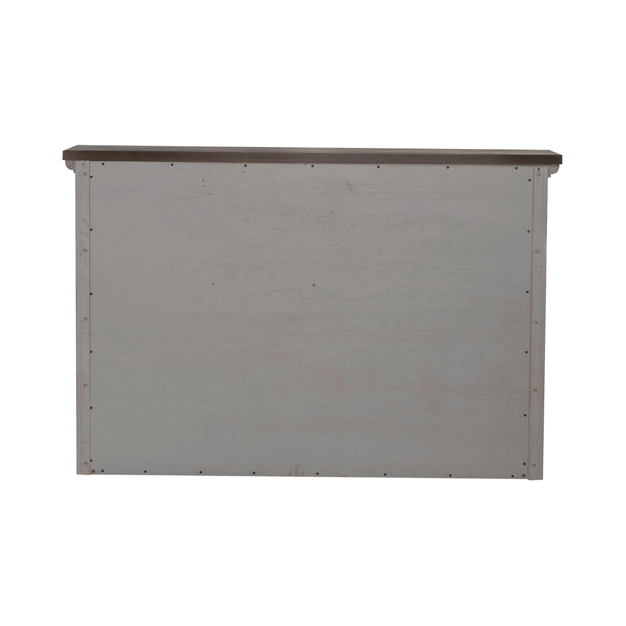 River Place - Angled Server Hutch - Riverstone White & Tobacco