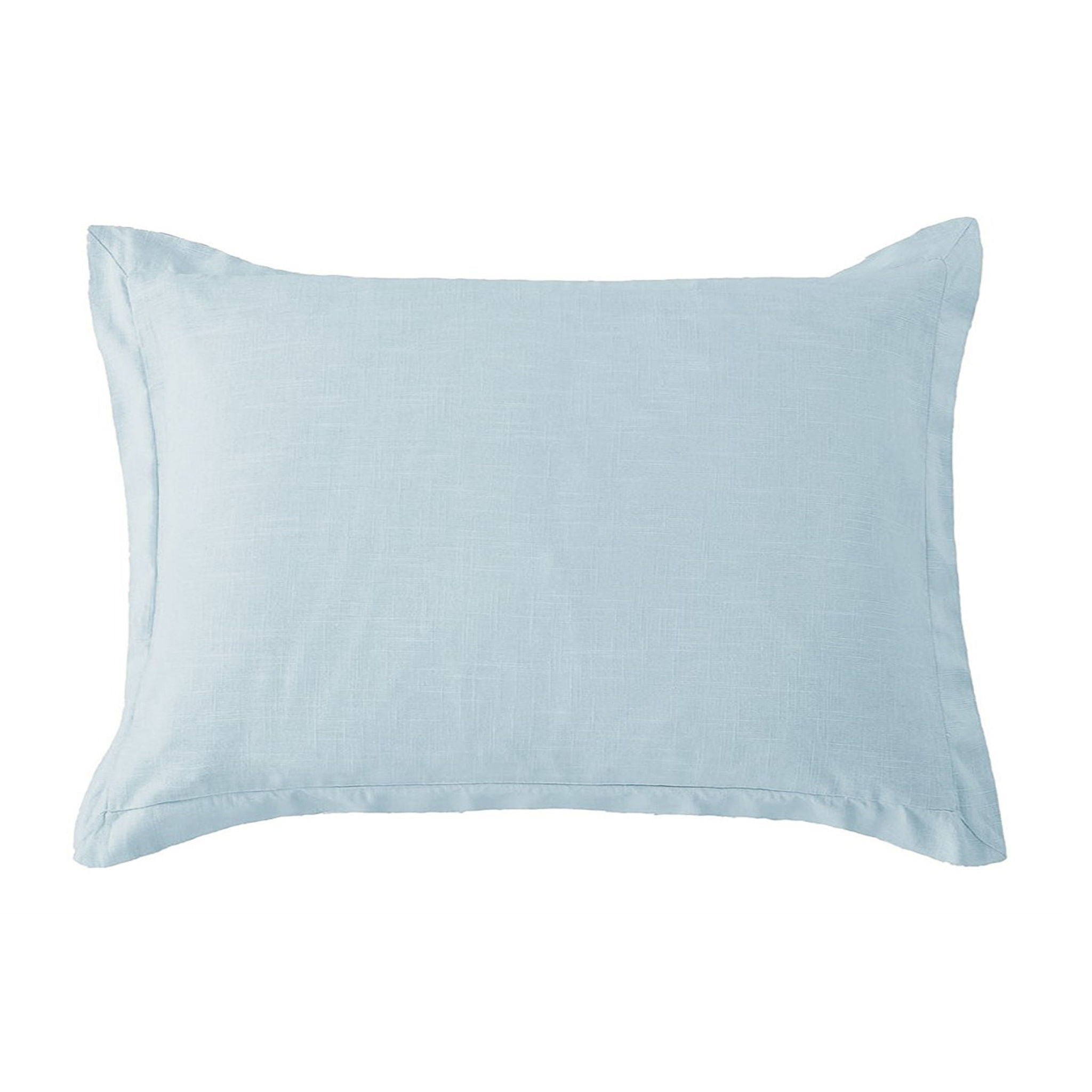 Hera - Washed Linen Tailored Dutch Euro Pillow - Light Blue