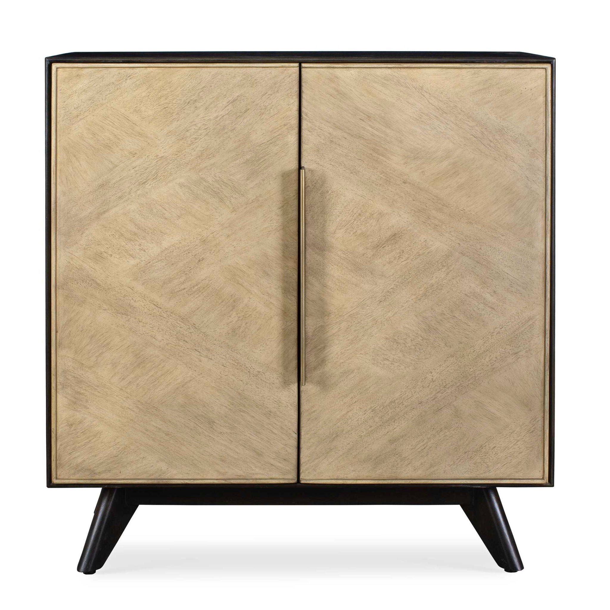 Reina - Modern 2 Door Cabinet - Woodtone