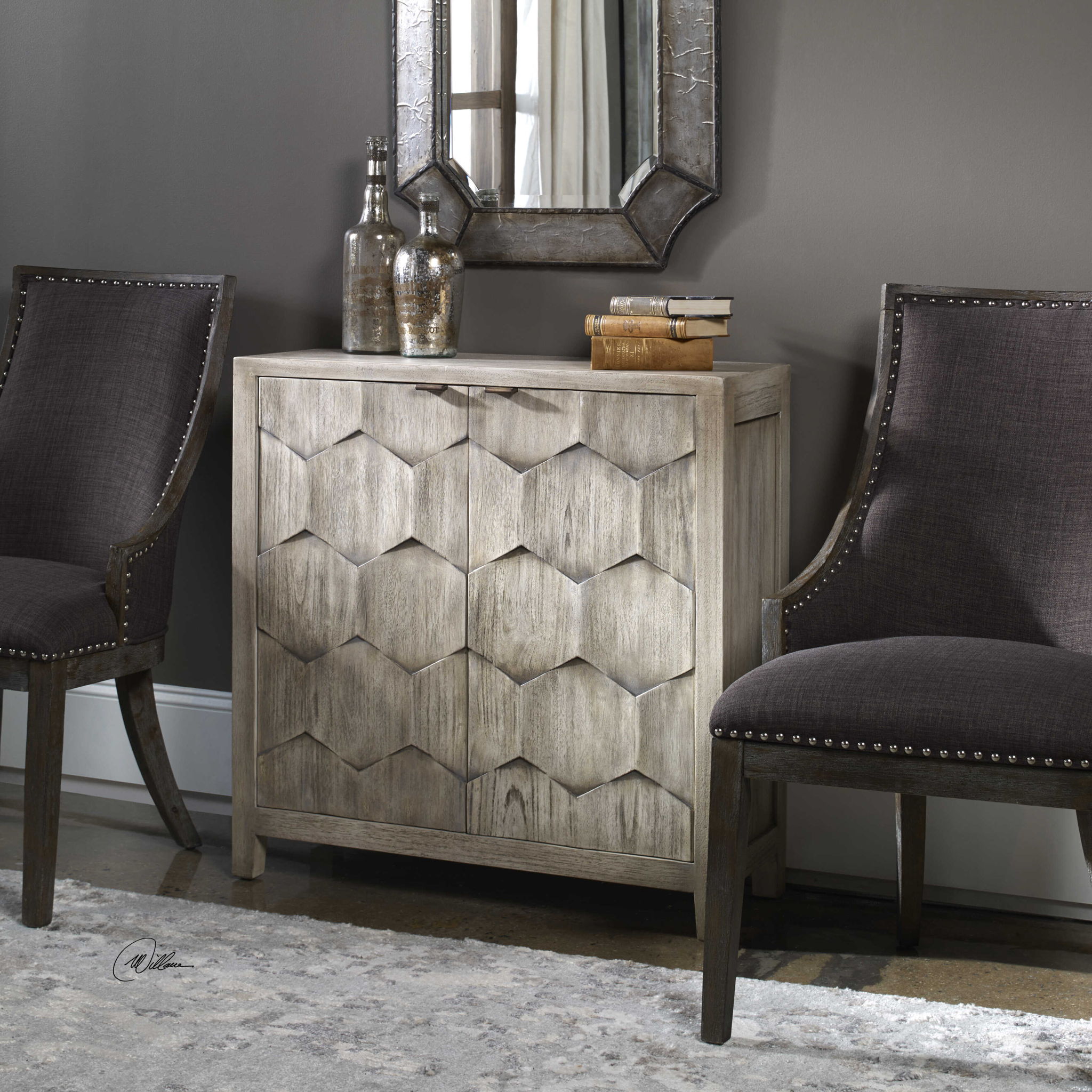 Catori - Console Cabinet - Smoked Ivory