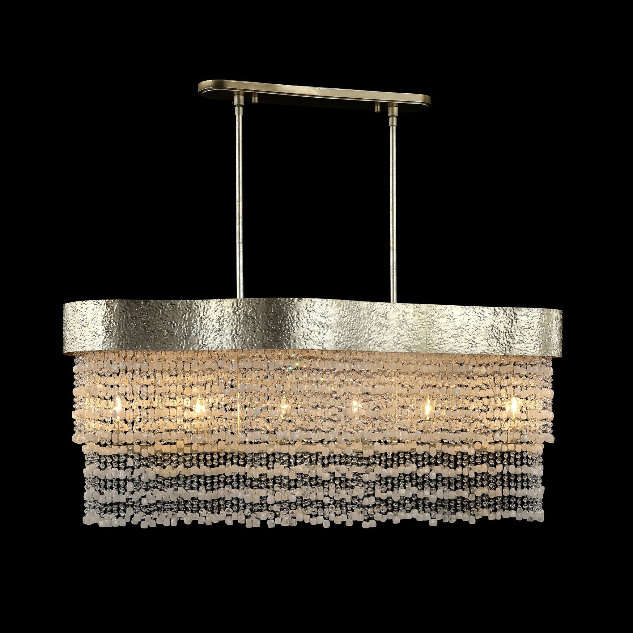 Crystal Veil Six-Light Horizontal Chandelier