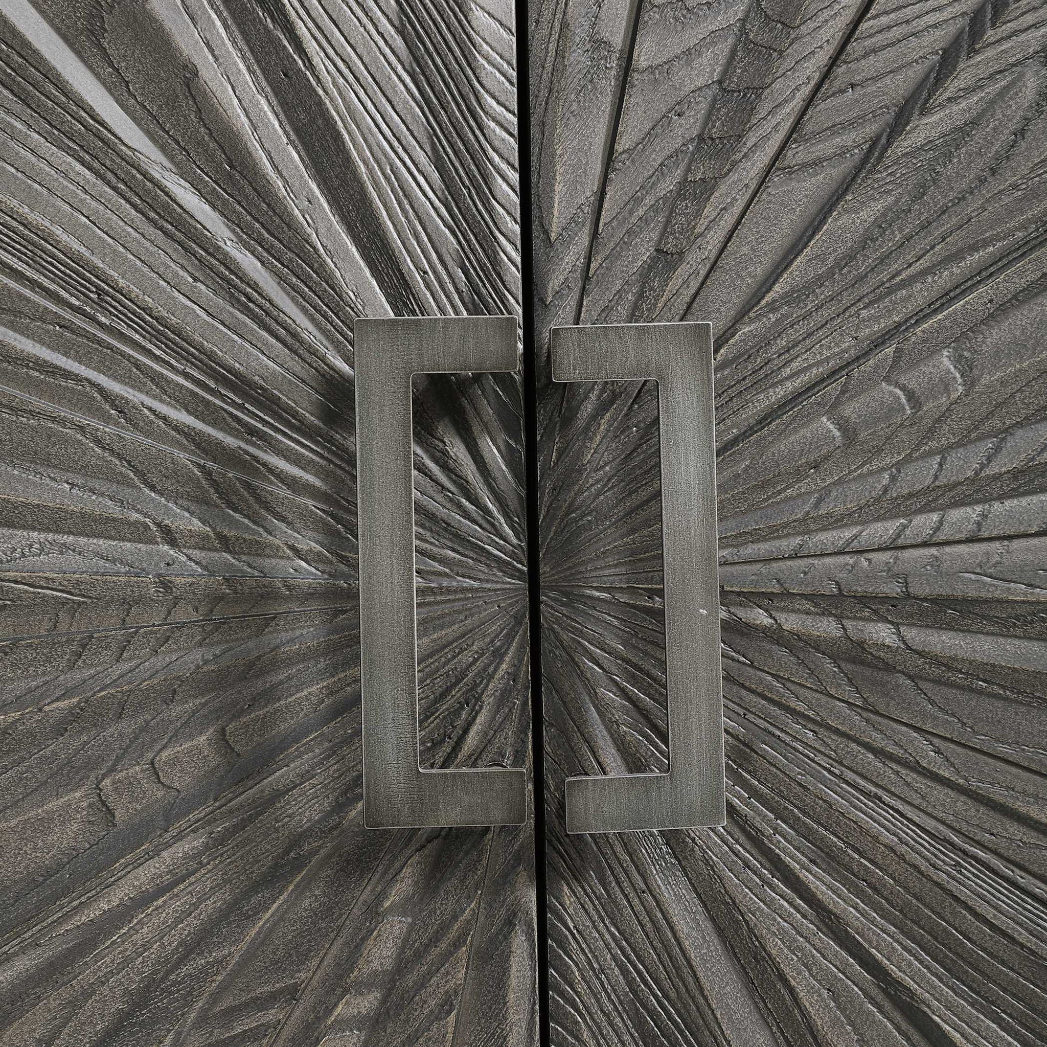 Shield - Oak 2 Door Cabinet - Gray
