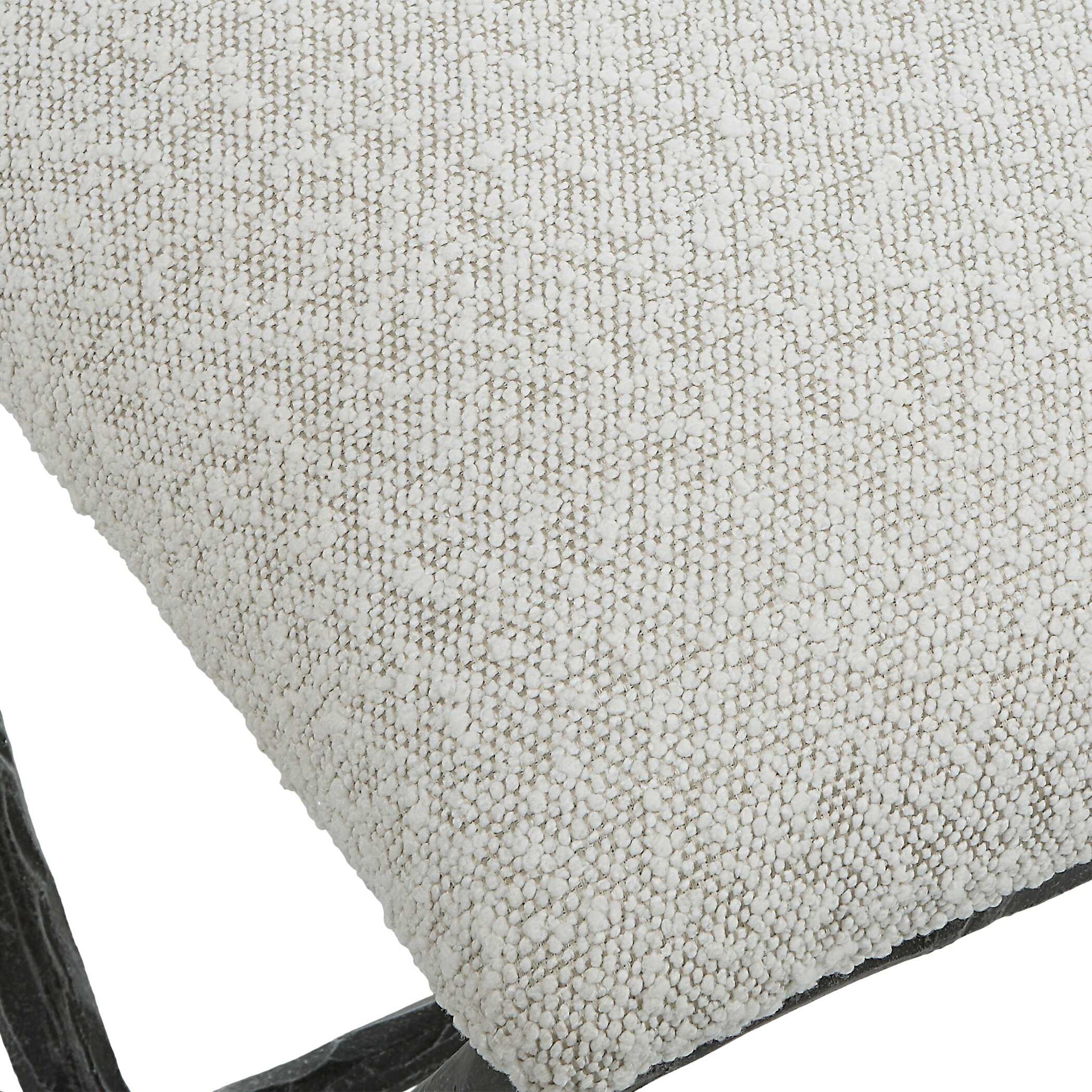 Brisby - Gray Fabric Small Bench