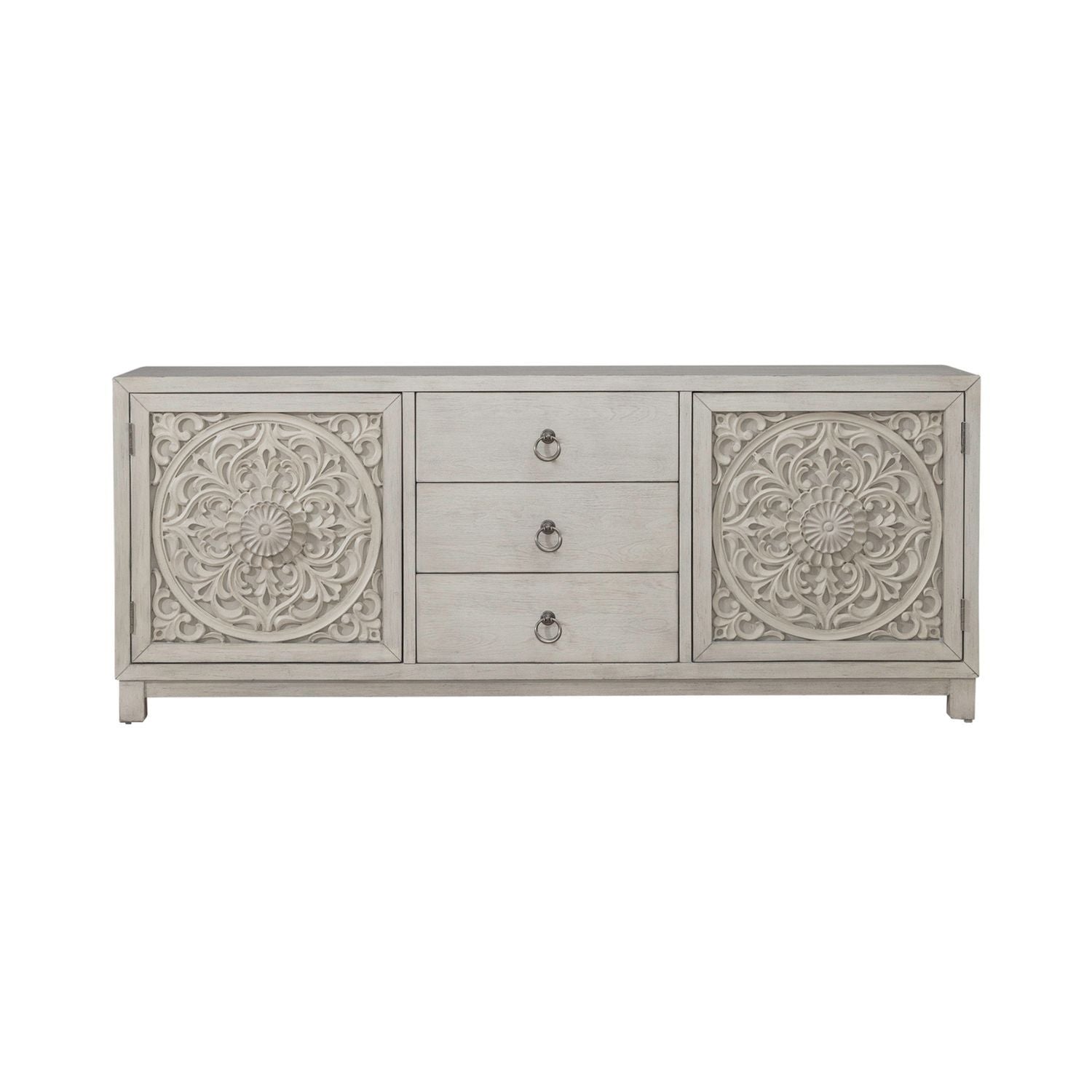Sundance - 2 Door 3 Drawer Accent Cabinet - Antique Linen