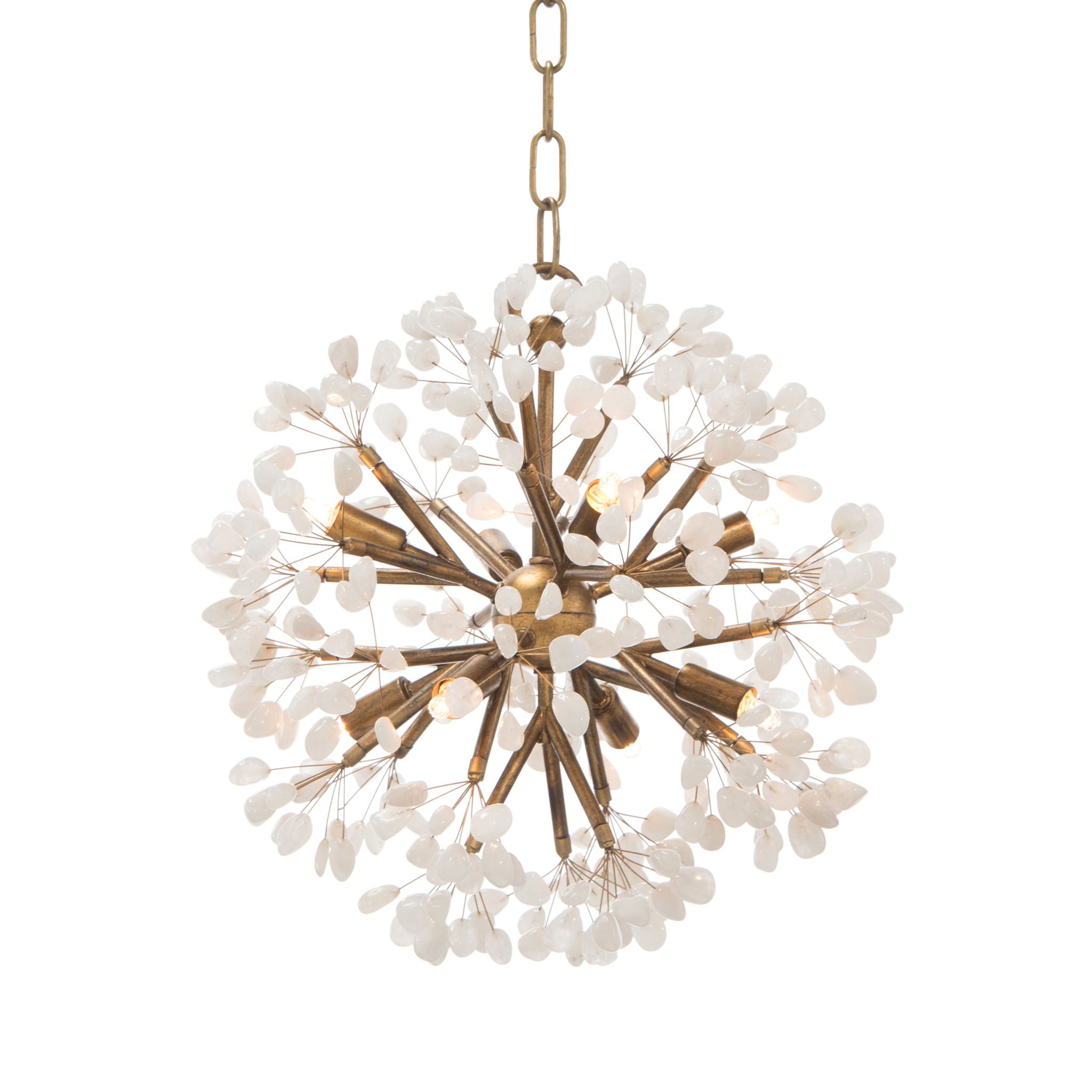 Ceres: Quartz Crystal Spherical Eight-Light Chandelier