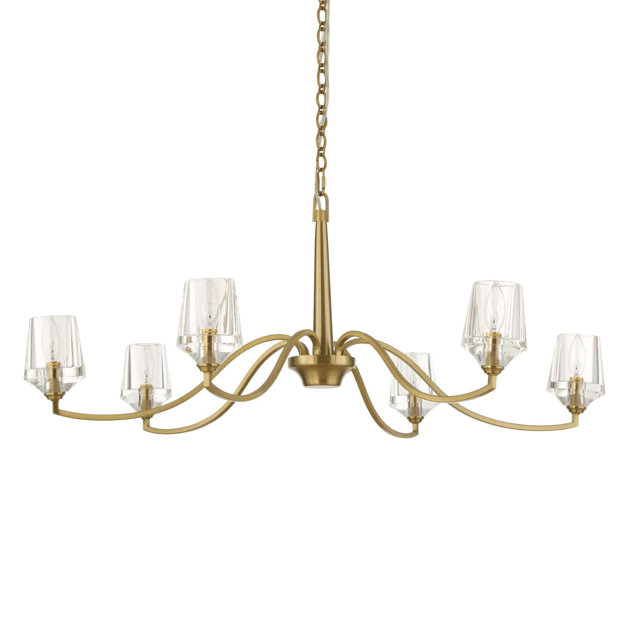 Barcelona - 6 Light Brass Chandelier - Gold