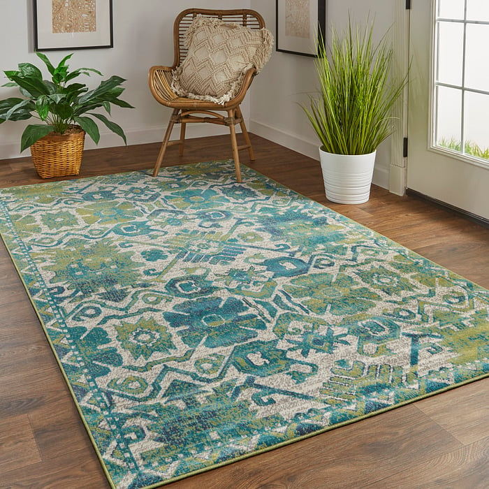 FOSTER Collection - 3758F Green/Beige
