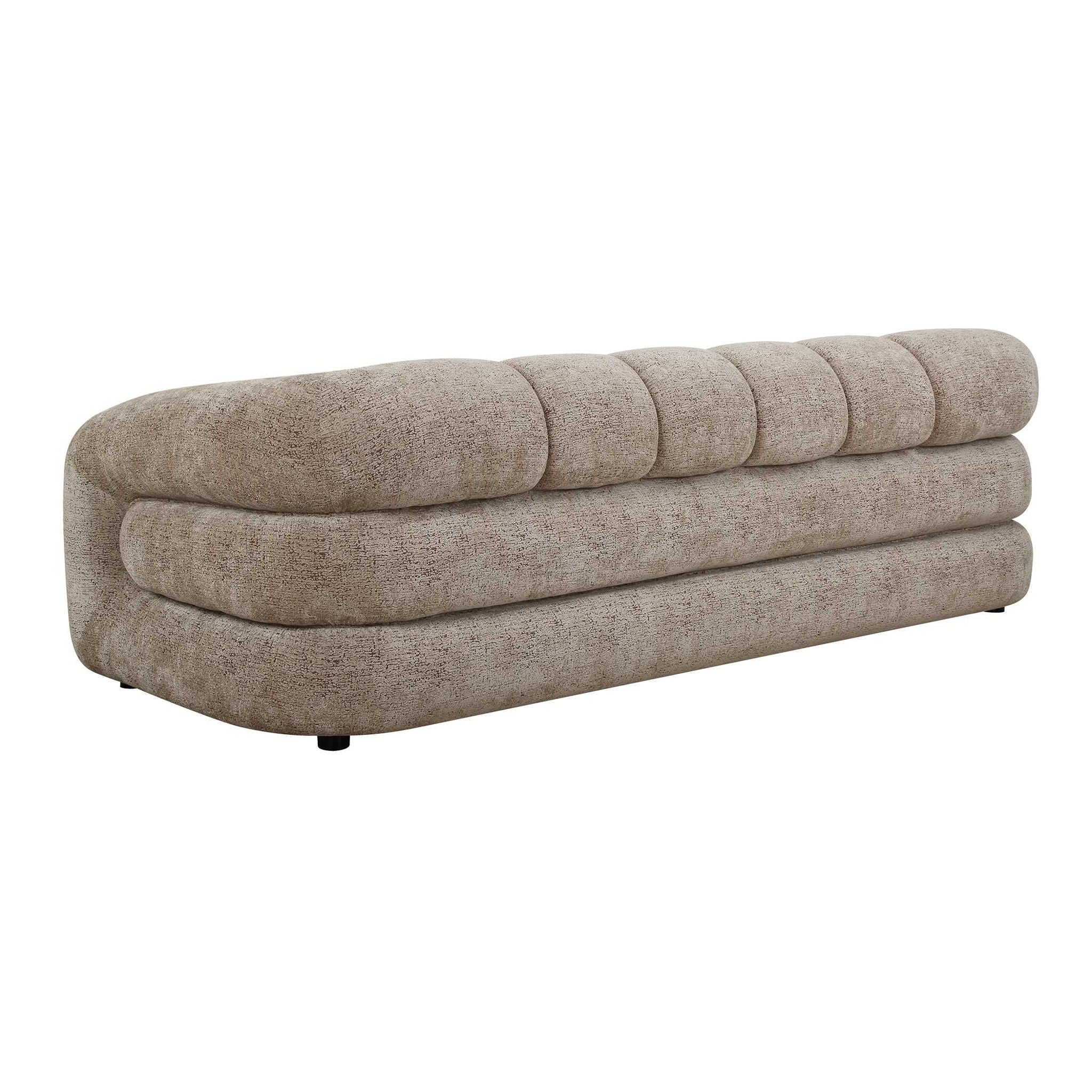 Modella - Upholstered Chenille Sofa - Brown