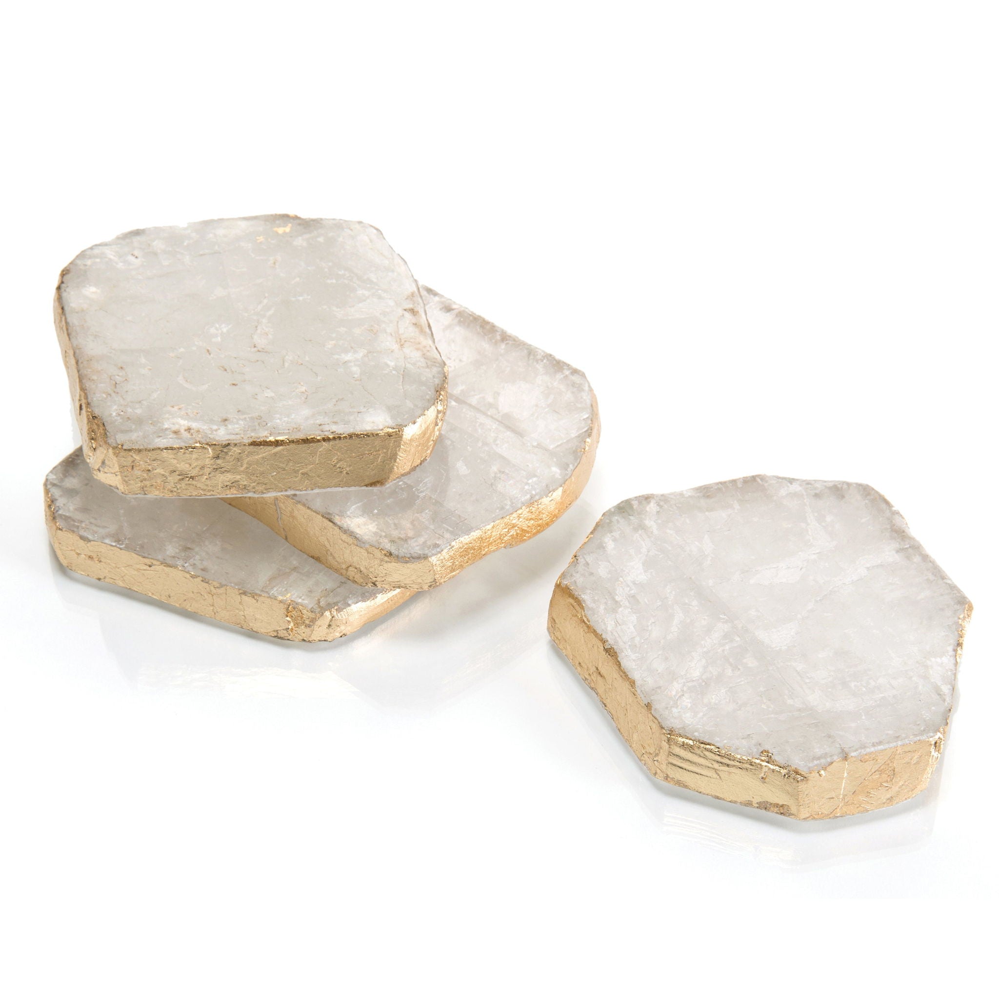 Selenite Coasters, Set of Four
