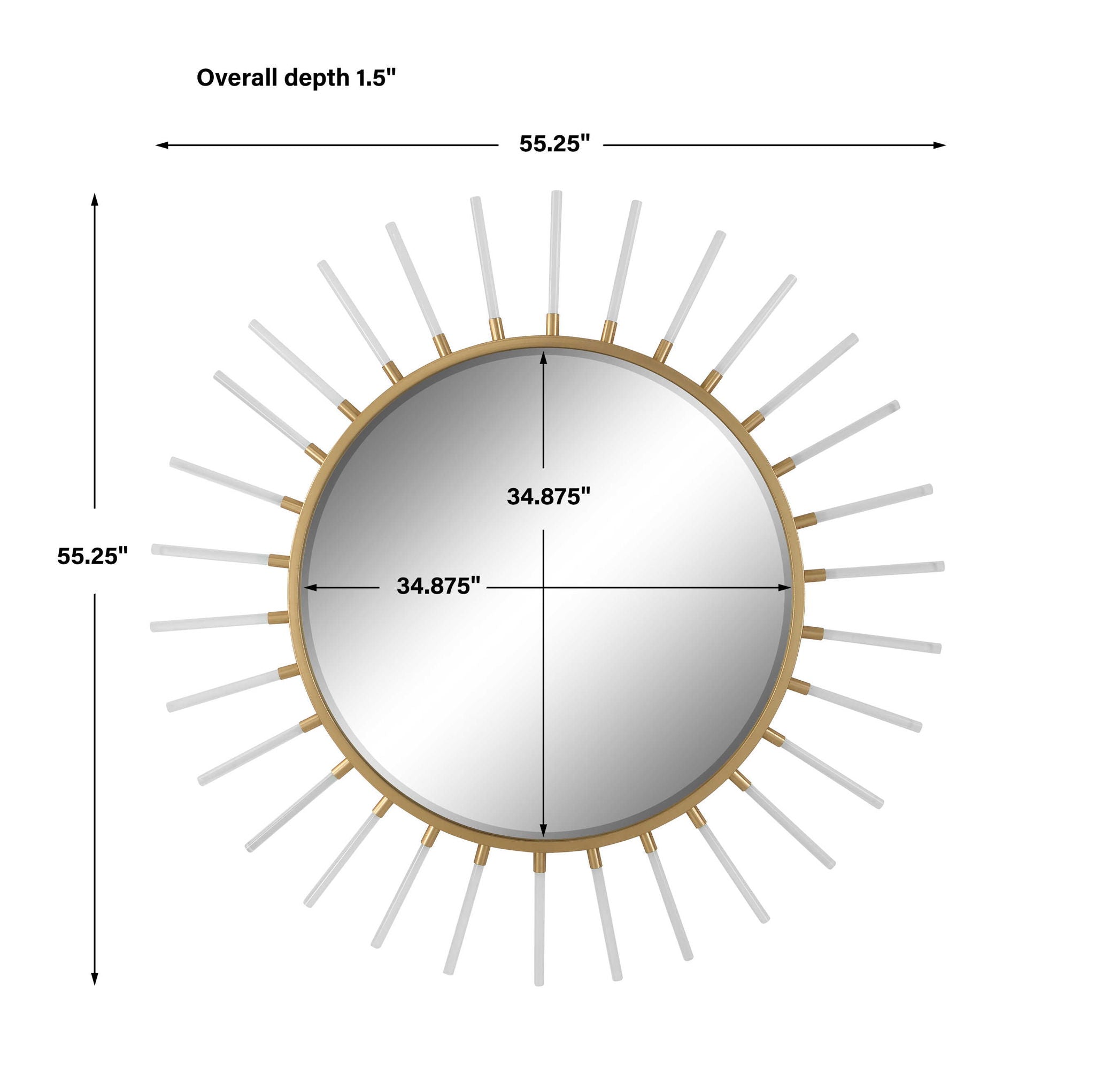 Oracle - Round Starburst Mirror