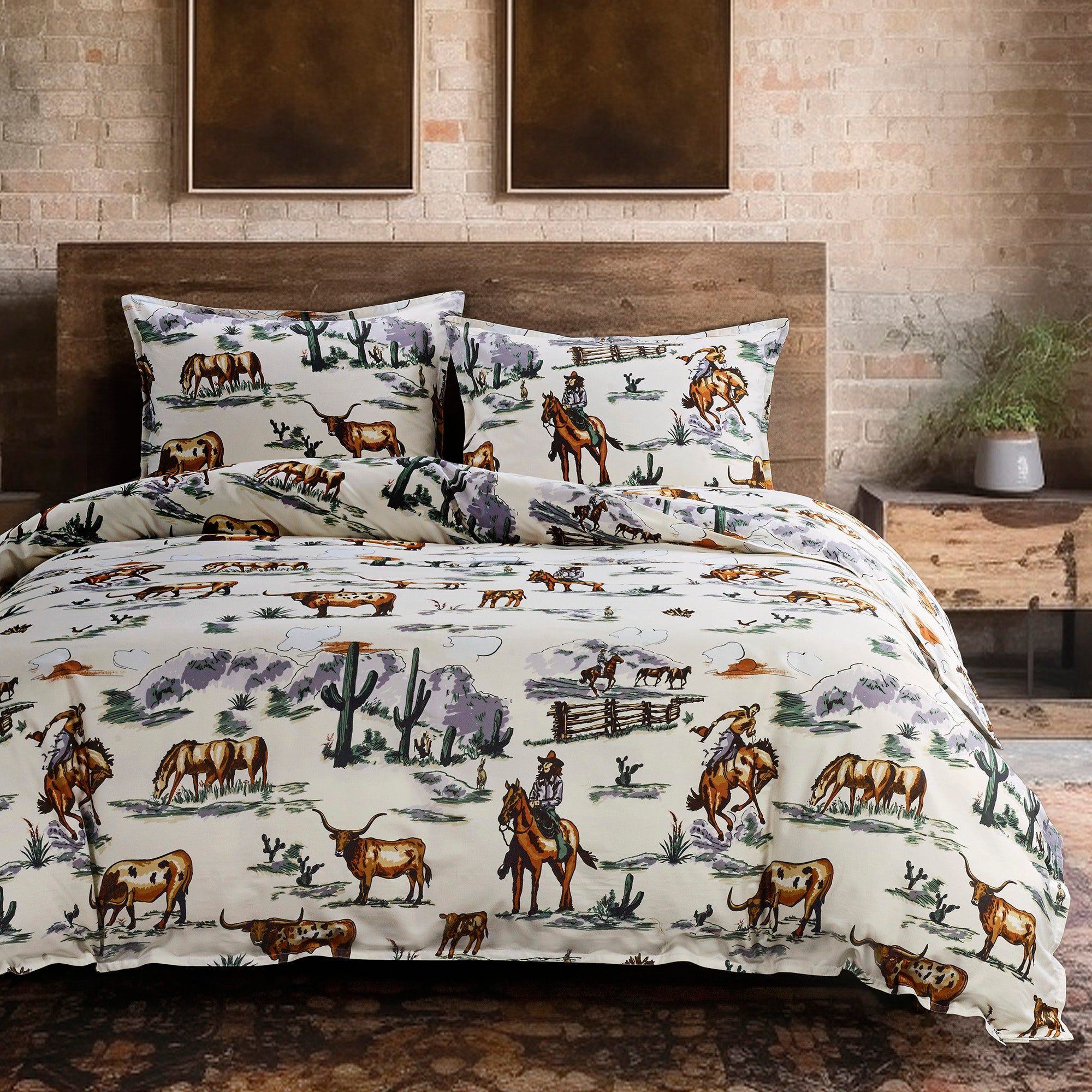 Ranch Life - Queen Reversible Duvet Cover Set (Set of 3) - Duffle Bag
