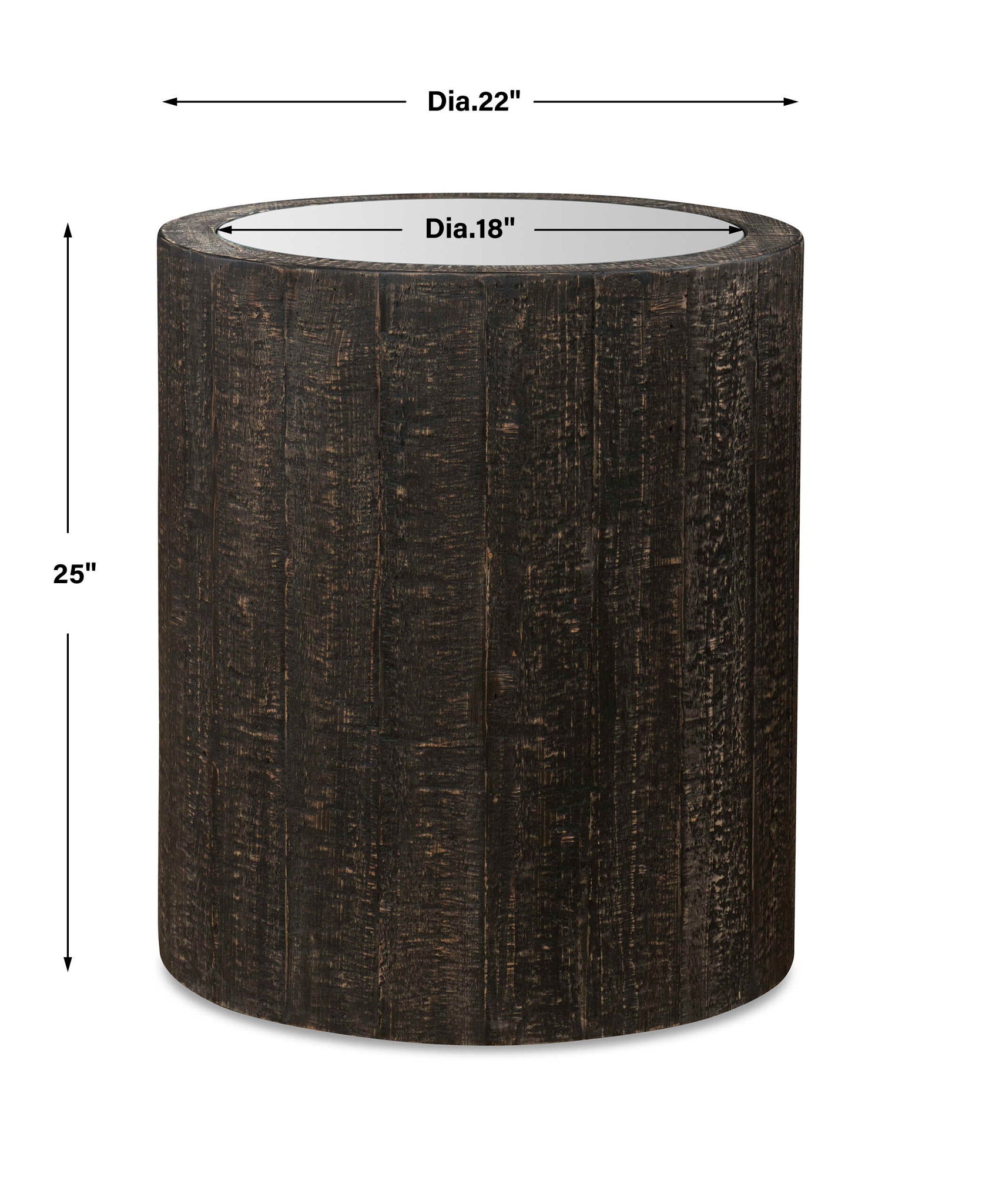 Sequoia - Mirrored Drum Table