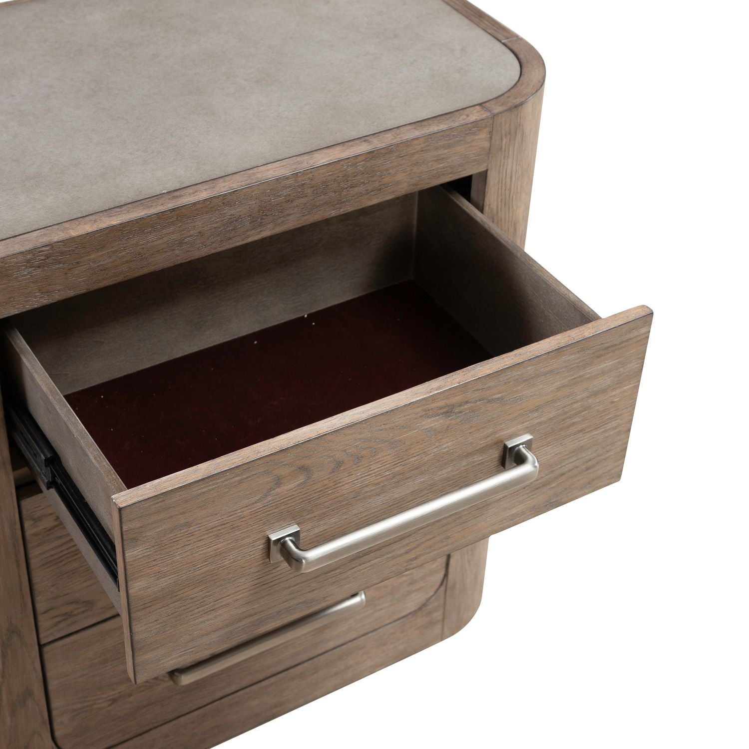 South Bend - Nightstand With Charging Station - Burnished Clay