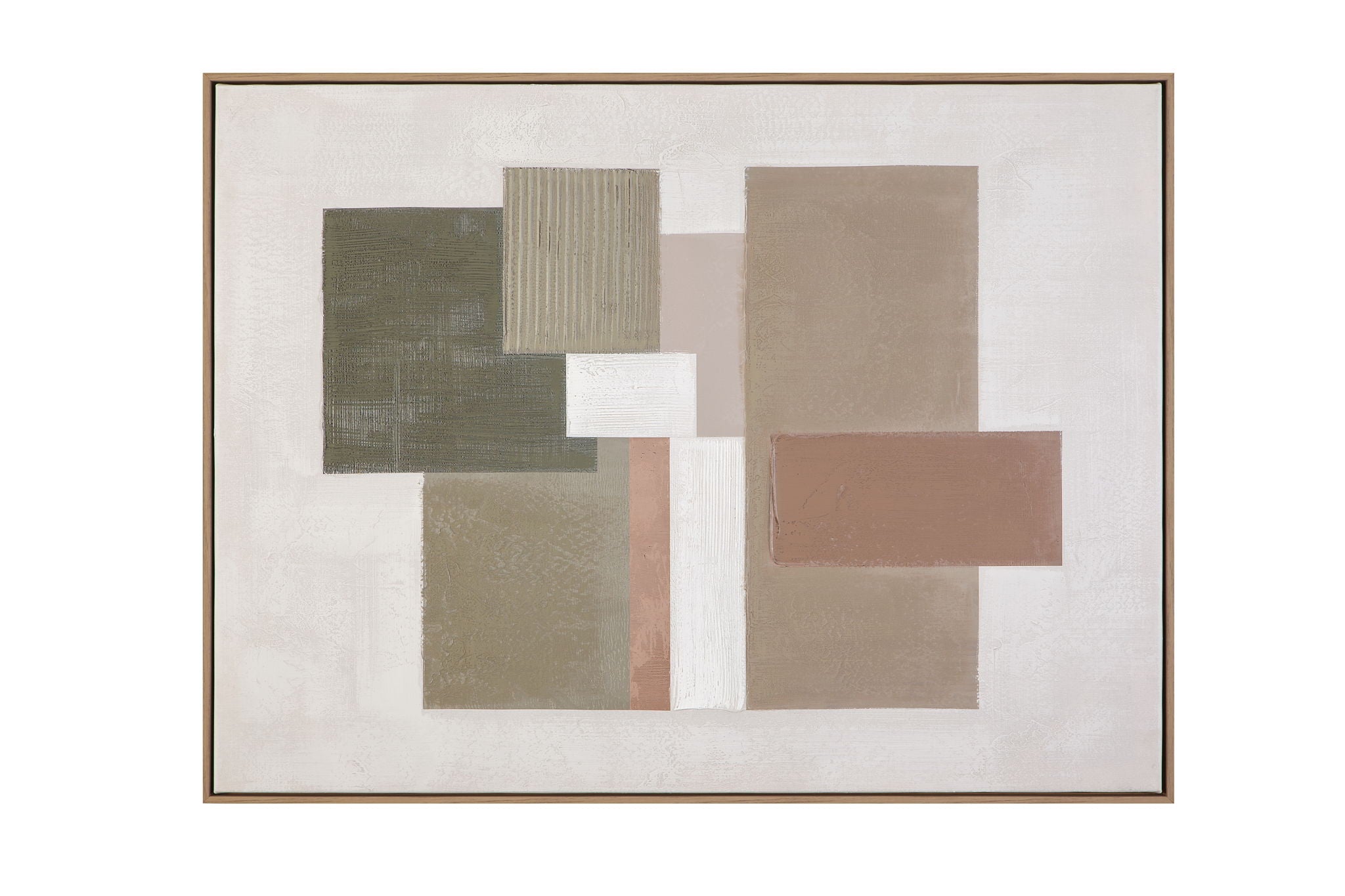 Verdant Structure Framed Canvas - Brown