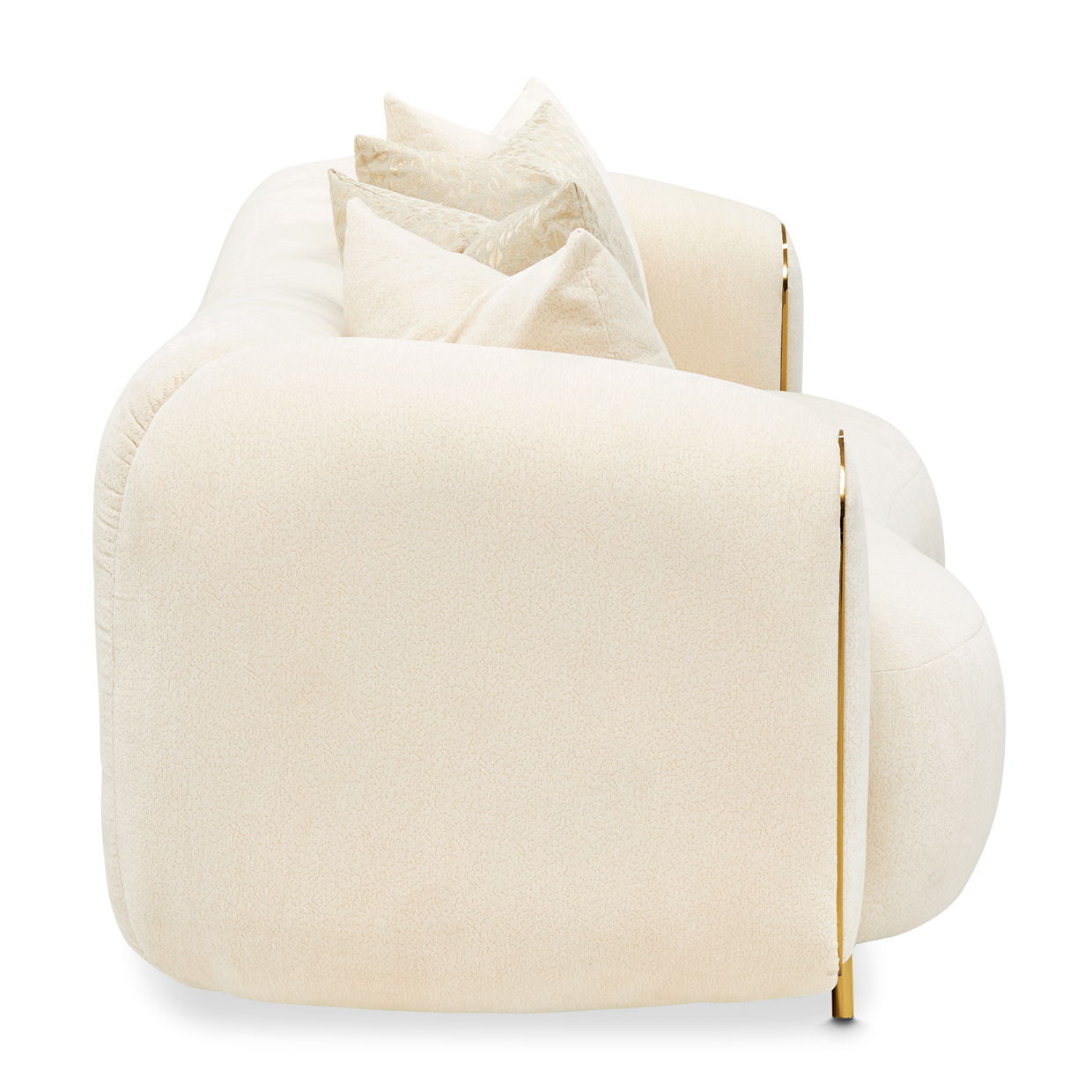 Sassani - Loveseat - Crepe / Gold