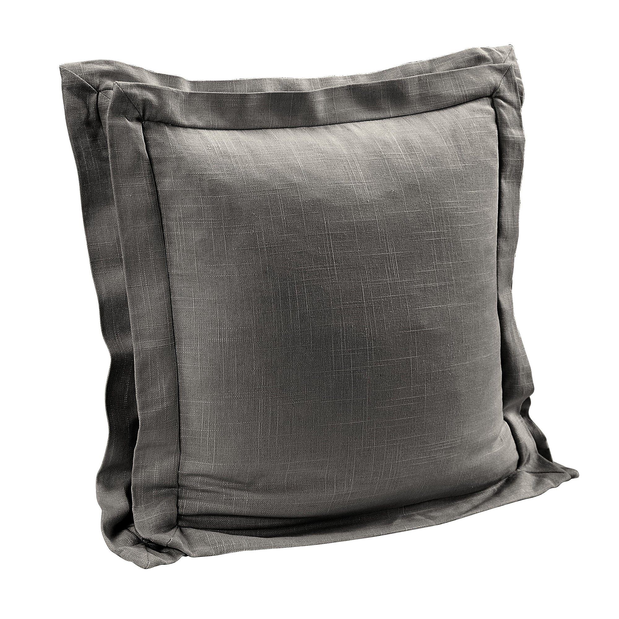 Luna - Double Flanged Washed Linen Pillow - Slate