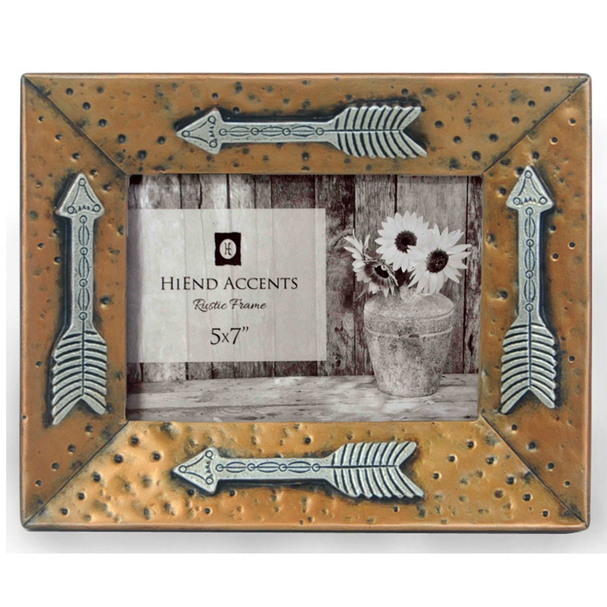 Picture Frame - 5" x 7" Picture Frame With Arrows 4 Per Carton - Gold