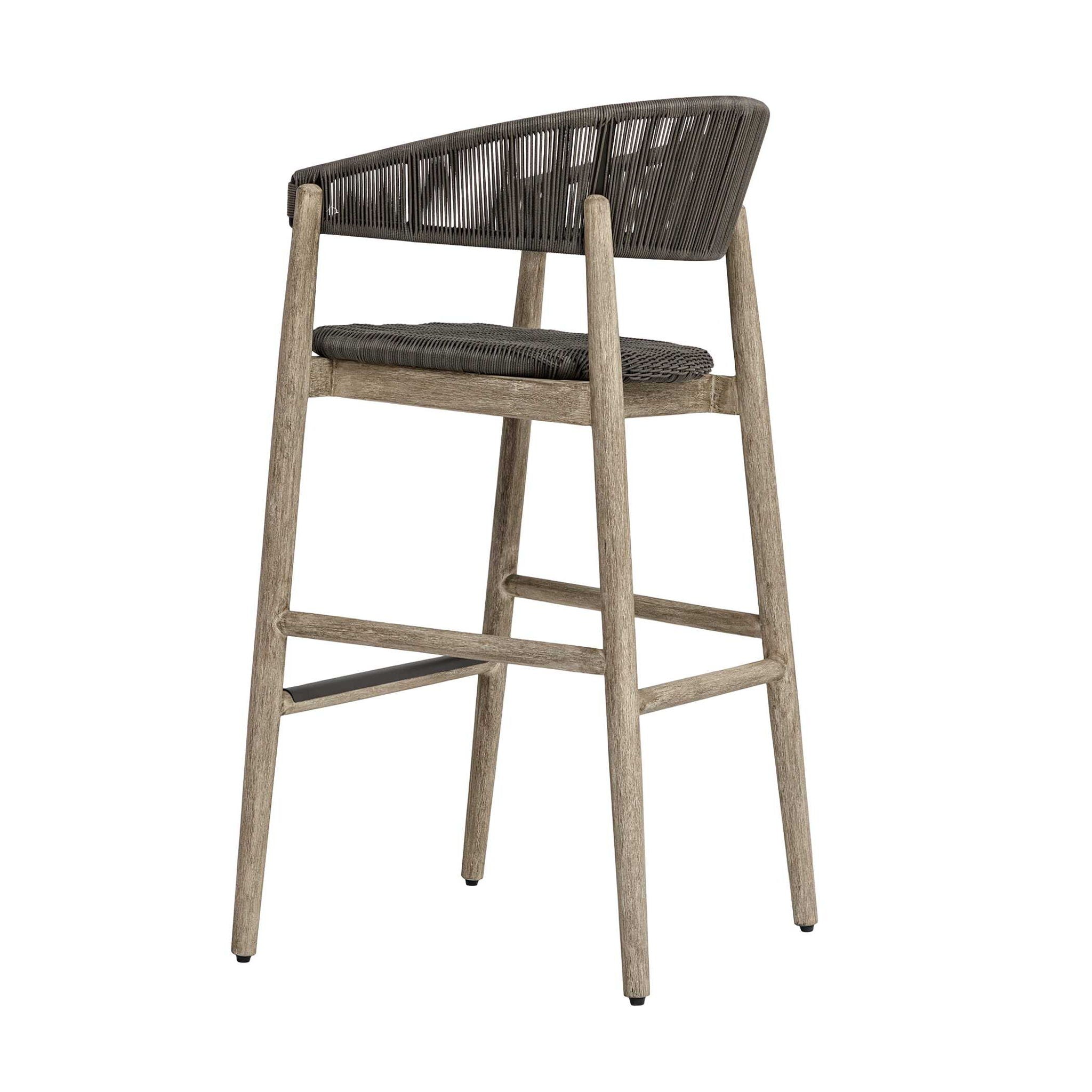 Dermott - Outdoor Bar Stool - Brown / Dark Gray