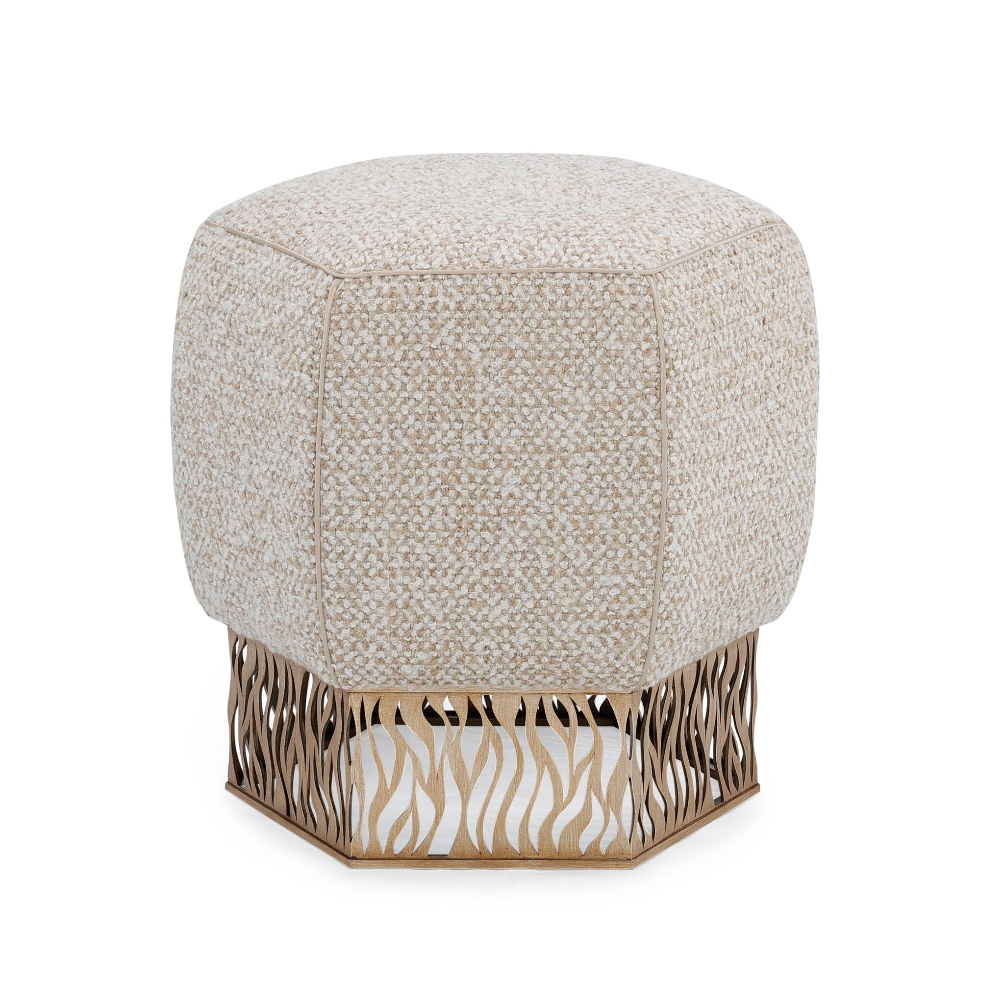 Honeycomb Ottoman, Gold - 5020