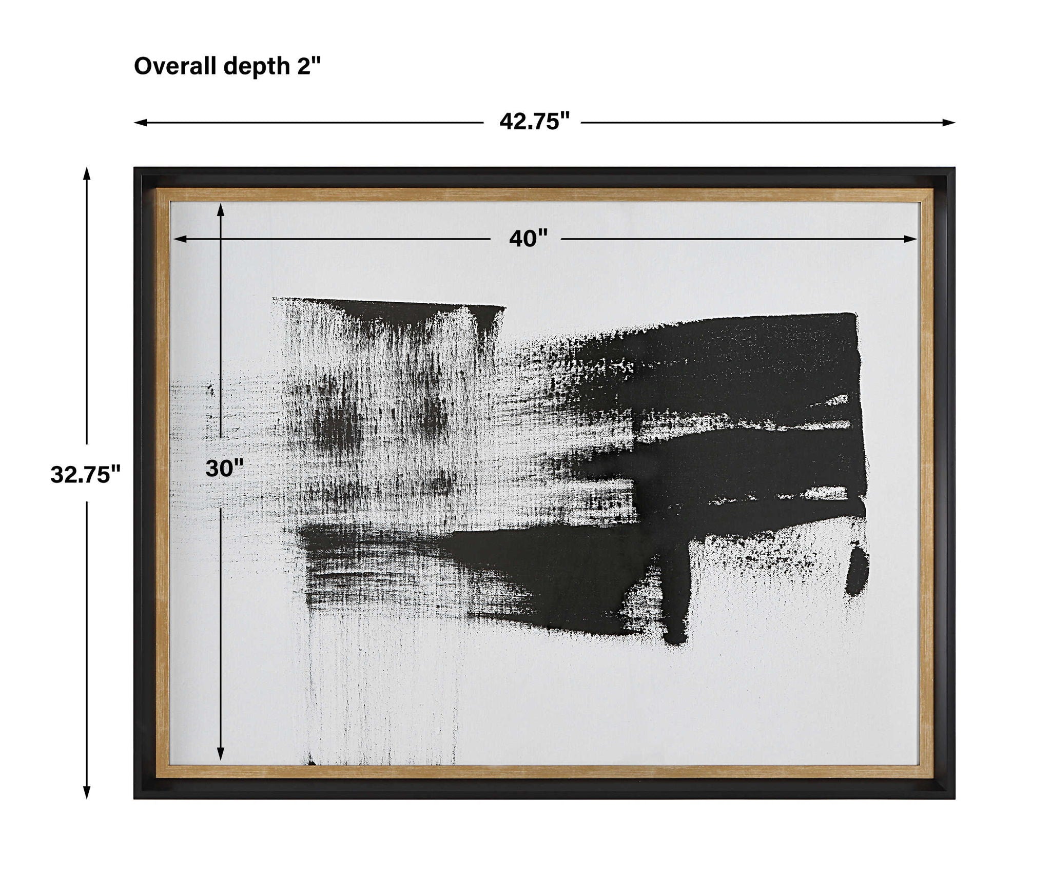Mystere - Framed Contemporary Print - Black