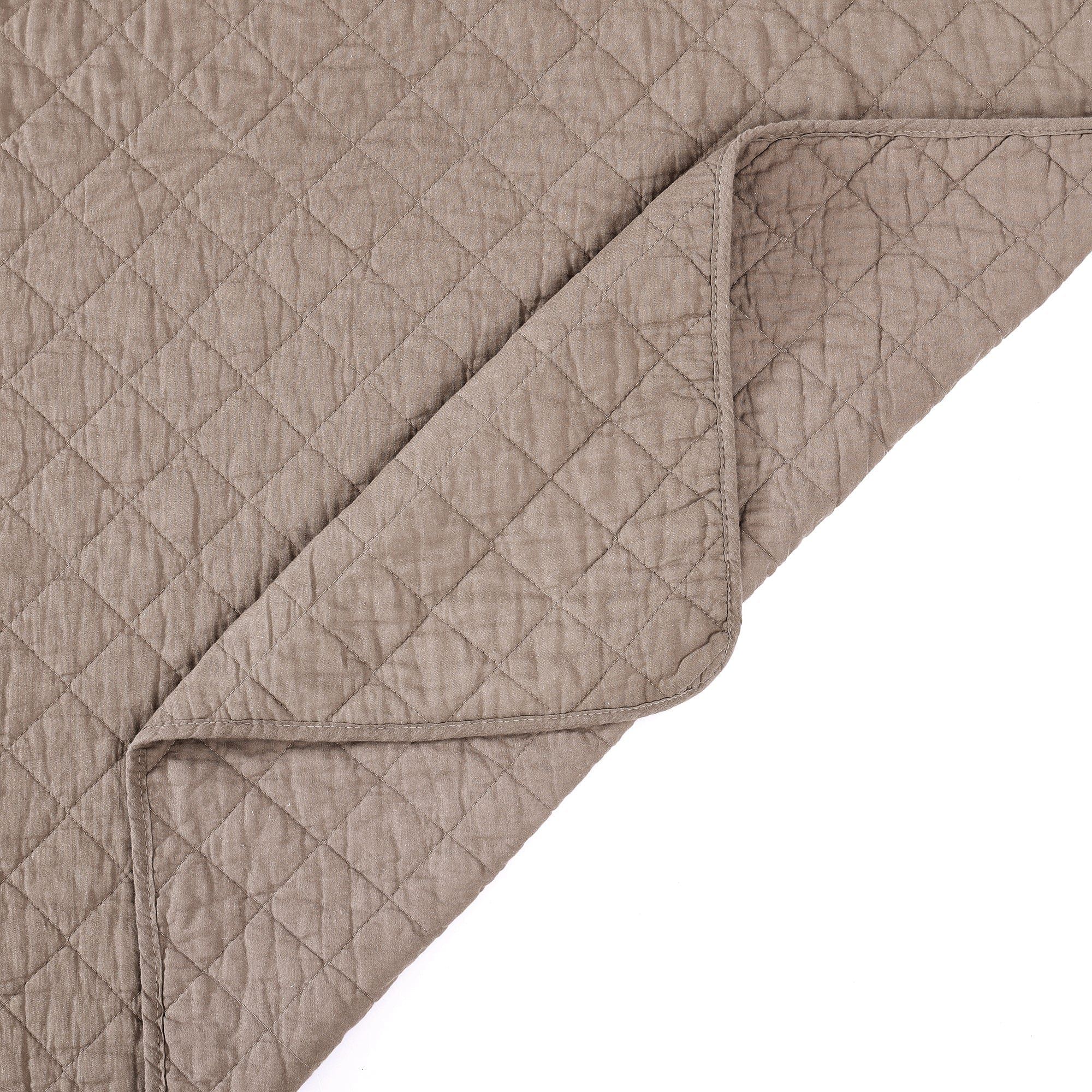 Cotton Comfort - Twin Quilt Set (Set of 2) - Mocha