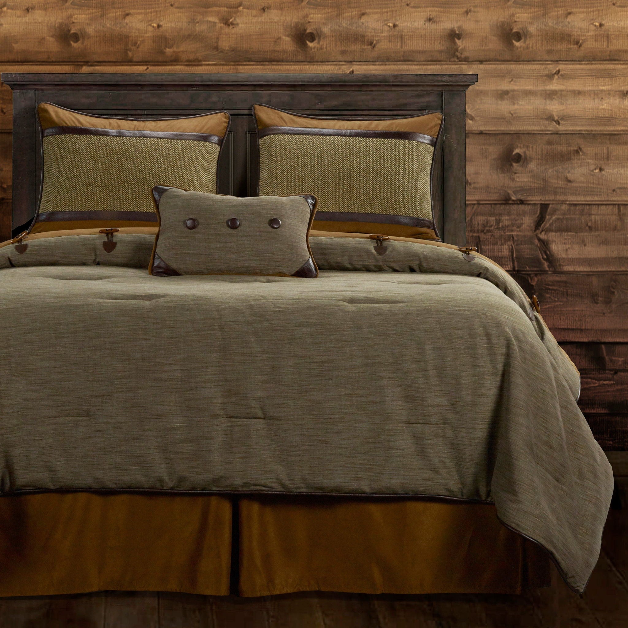 Highland Lodge - Queen Comforter Set (Set of 5) - Brown